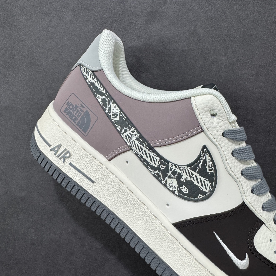 【纯原】Nike Air Force 1 '07 Low “北面联名——米灰黑涂鸦勾”空军一号 高端定制