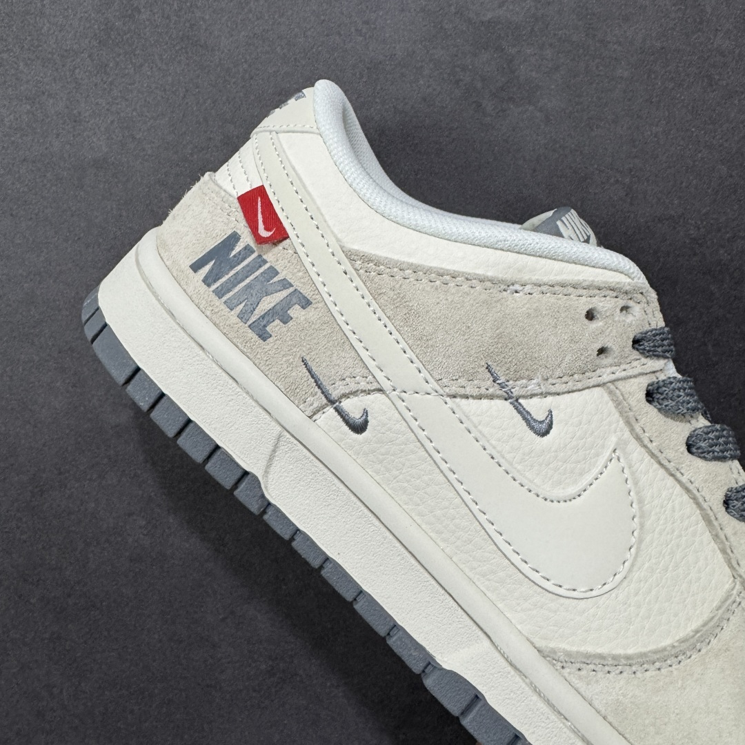 【纯原】Nike SB Dunk Low“ NIKE灰—米灰猪八革” 周年高端定制 低帮休闲板鞋 定制鞋
