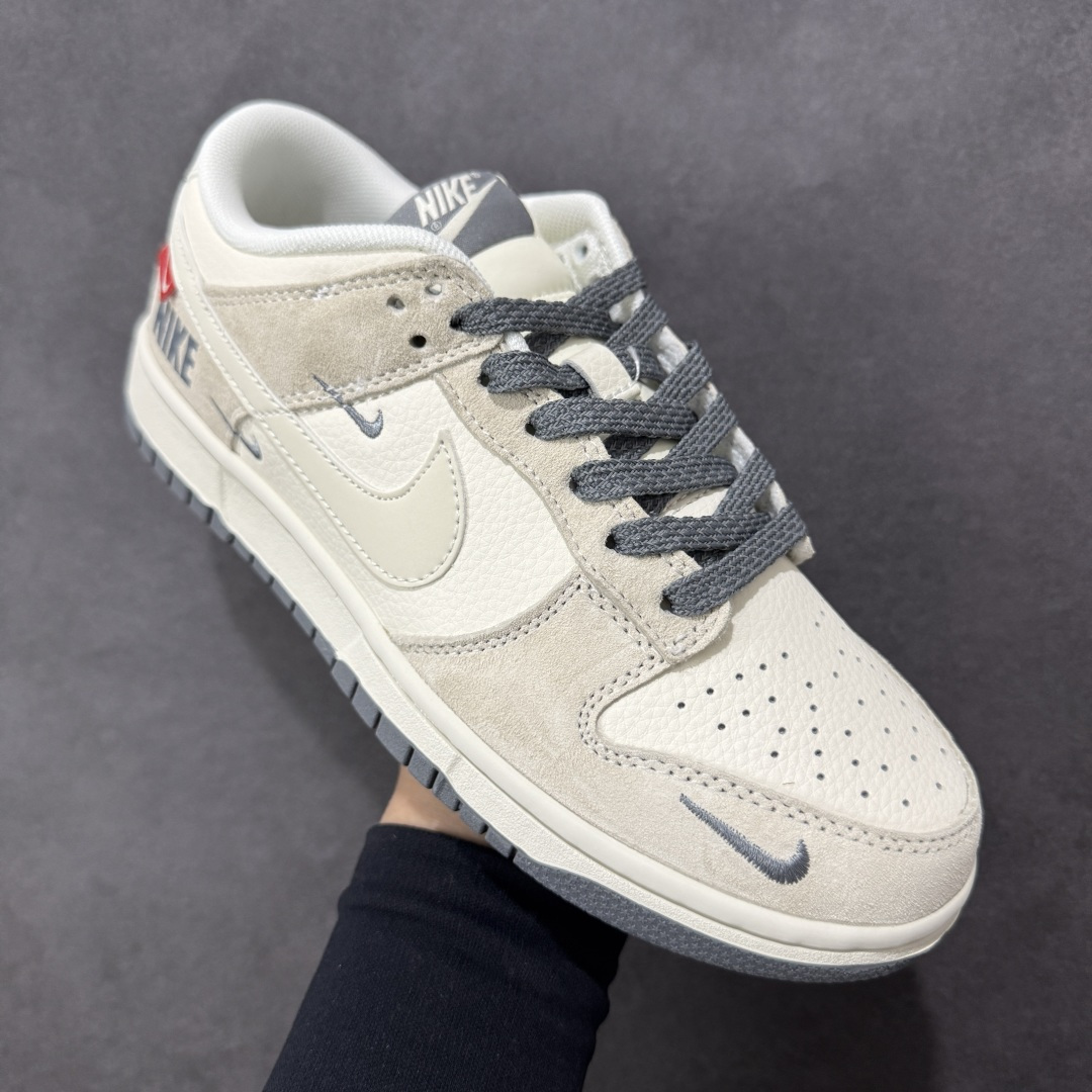 【纯原】Nike SB Dunk Low“ NIKE灰—米灰猪八革” 周年高端定制 低帮休闲板鞋 定制鞋