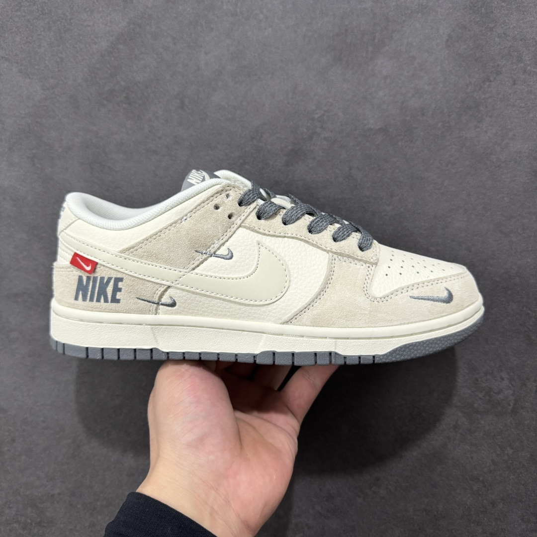 【纯原】Nike SB Dunk Low“ NIKE灰—米灰猪八革” 周年高端定制 低帮休闲板鞋 定制鞋