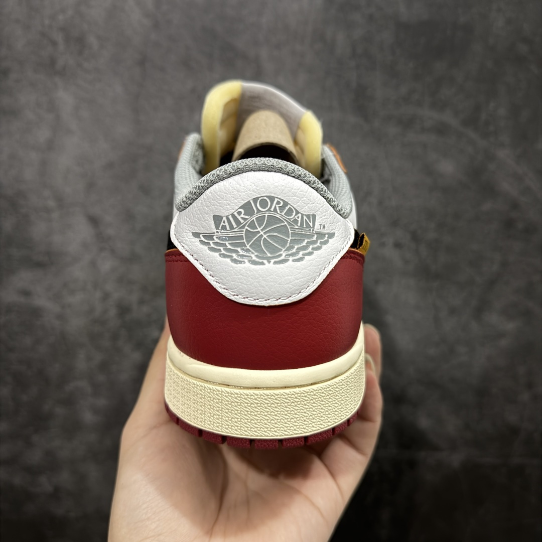 【纯原】Union x Air Jordan 低帮黑白红 AJ1低邦 男女同款 乔丹篮球鞋系列 HQ69