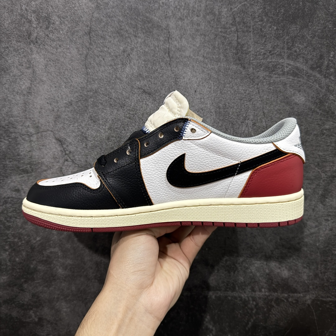 【纯原】Union x Air Jordan 低帮黑白红 AJ1低邦 男女同款 乔丹篮球鞋系列 HQ69