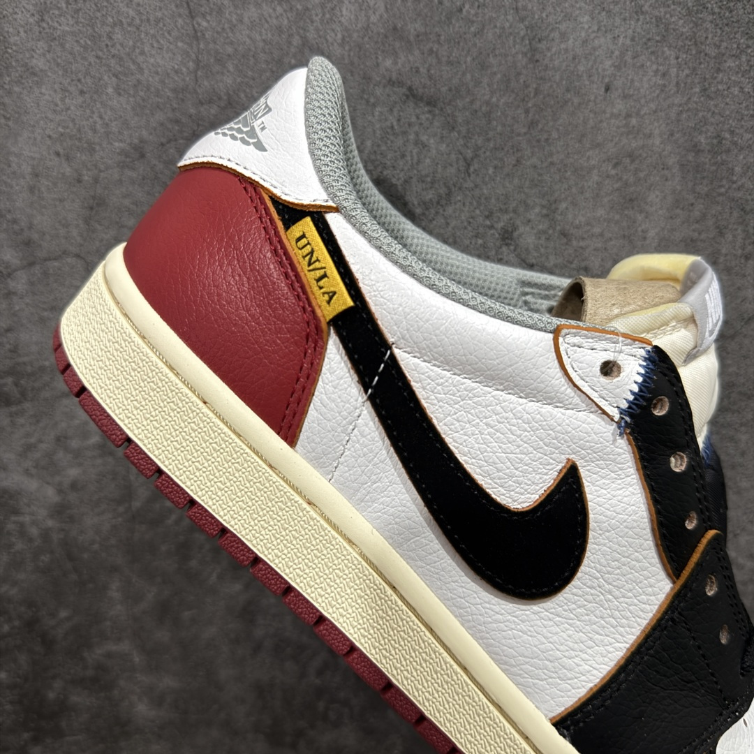 【纯原】Union x Air Jordan 低帮黑白红 AJ1低邦 男女同款 乔丹篮球鞋系列 HQ69