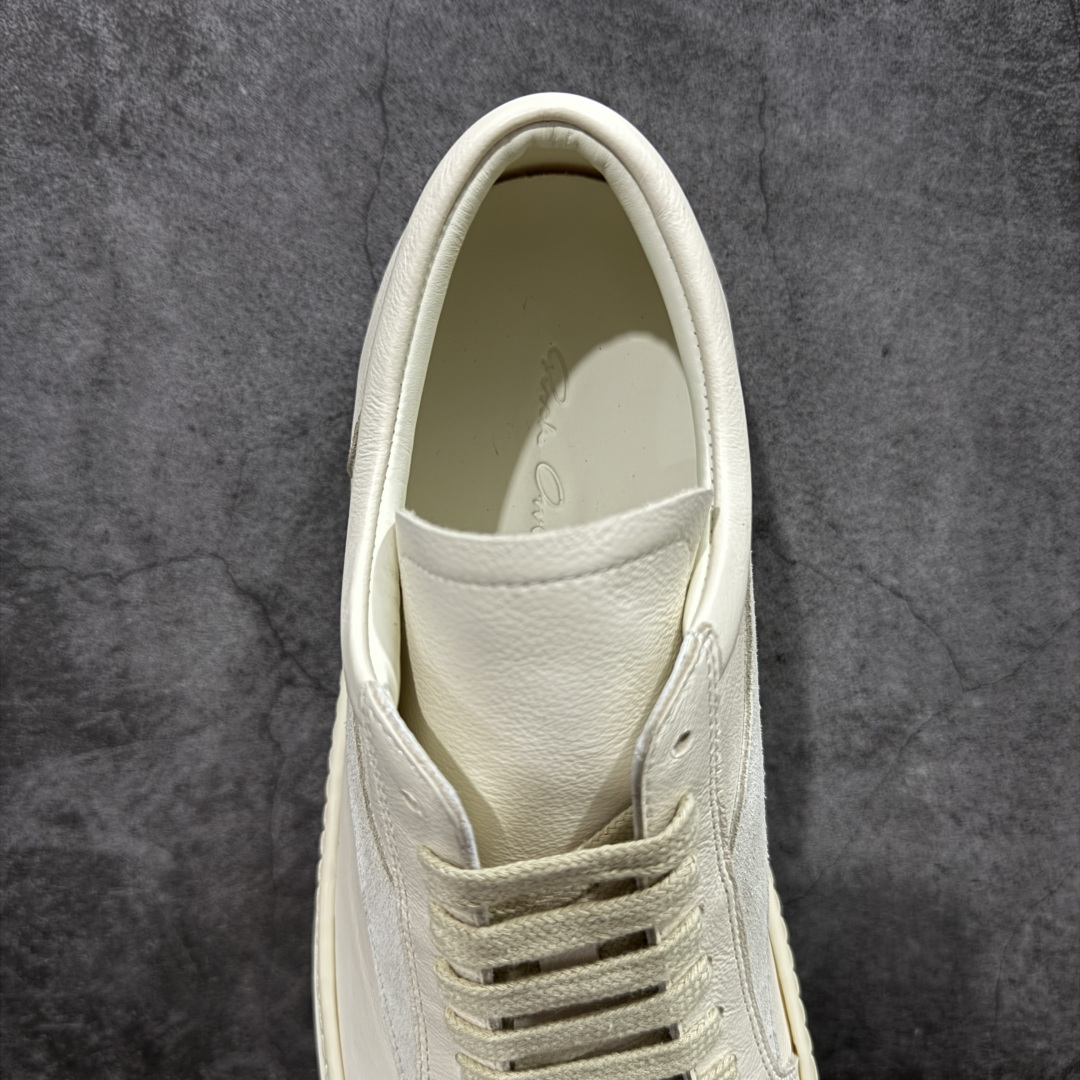 图片[8]-【XC2.0升级版】Rick Owens Vintage Low-Top Sneakers RO低帮系列暗黑高街经典增高休闲运动厚底板鞋 米白皮面 原厂皮批次上线 无需任何文案吹嘘！货硬就是王道！ 独家购入2025最新原鞋开发！重新调整最新批次细节！ 升级采用原厂粒面小牛皮打造！同步官方配备同规格材料布袋！标配原盒 加固硬盒外套 高标准出货！ PS：退换布袋丢失扣20 请知悉！ 尺码：38-45-选品中心