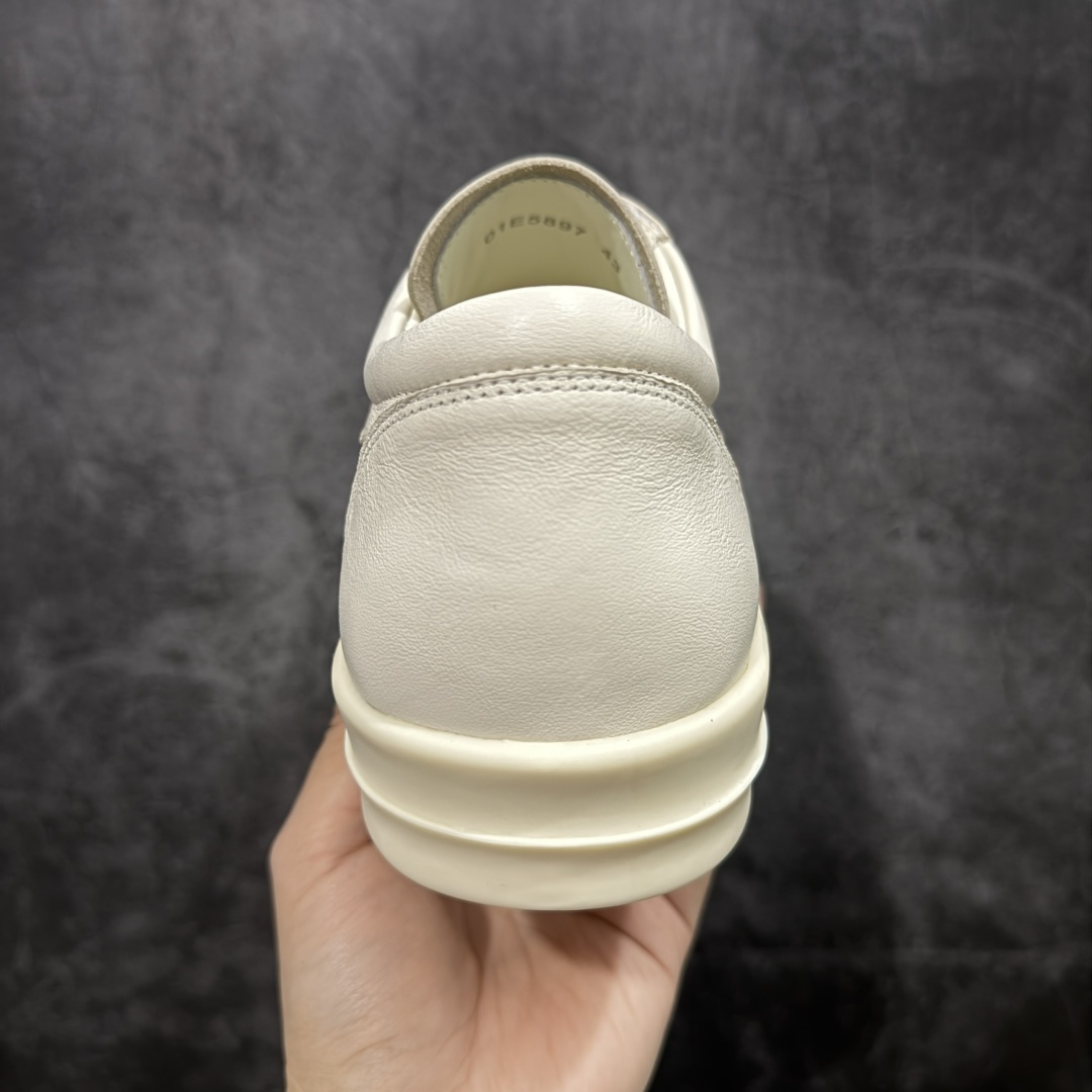 图片[4]-【XC2.0升级版】Rick Owens Vintage Low-Top Sneakers RO低帮系列暗黑高街经典增高休闲运动厚底板鞋 米白皮面 原厂皮批次上线 无需任何文案吹嘘！货硬就是王道！ 独家购入2025最新原鞋开发！重新调整最新批次细节！ 升级采用原厂粒面小牛皮打造！同步官方配备同规格材料布袋！标配原盒 加固硬盒外套 高标准出货！ PS：退换布袋丢失扣20 请知悉！ 尺码：38-45-选品中心