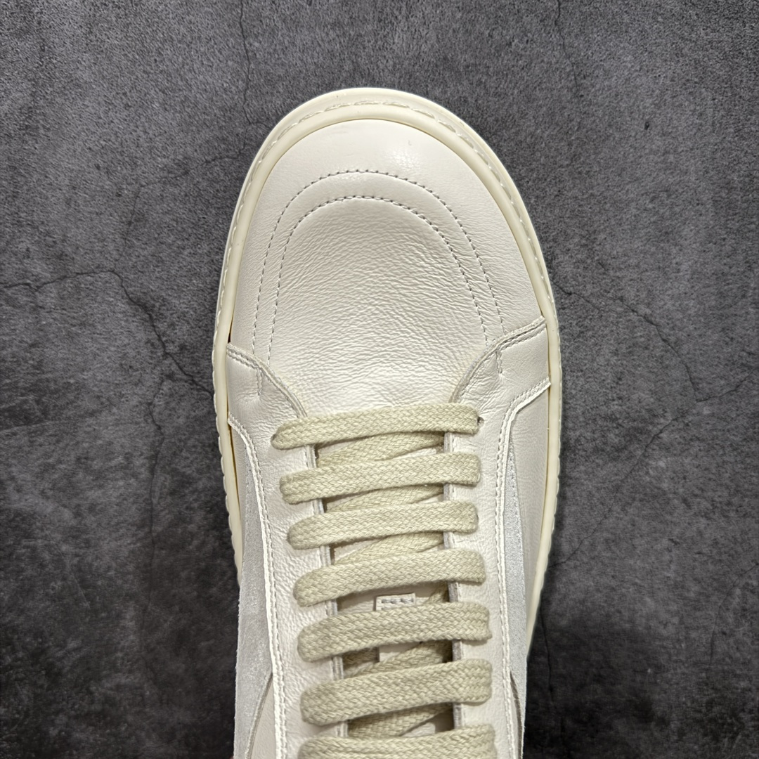 图片[5]-【XC2.0升级版】Rick Owens Vintage Low-Top Sneakers RO低帮系列暗黑高街经典增高休闲运动厚底板鞋 米白皮面 原厂皮批次上线 无需任何文案吹嘘！货硬就是王道！ 独家购入2025最新原鞋开发！重新调整最新批次细节！ 升级采用原厂粒面小牛皮打造！同步官方配备同规格材料布袋！标配原盒 加固硬盒外套 高标准出货！ PS：退换布袋丢失扣20 请知悉！ 尺码：38-45-选品中心
