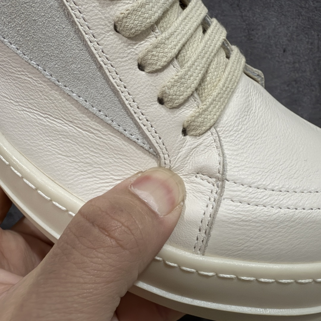 图片[4]-【XC2.0升级版】Rick Owens Vintage Low-Top Sneakers RO低帮系列暗黑高街经典增高休闲运动厚底板鞋 米白皮面 原厂皮批次上线 无需任何文案吹嘘！货硬就是王道！ 独家购入2025最新原鞋开发！重新调整最新批次细节！ 升级采用原厂粒面小牛皮打造！同步官方配备同规格材料布袋！标配原盒 加固硬盒外套 高标准出货！ PS：退换布袋丢失扣20 请知悉！ 尺码：38-45-选品中心