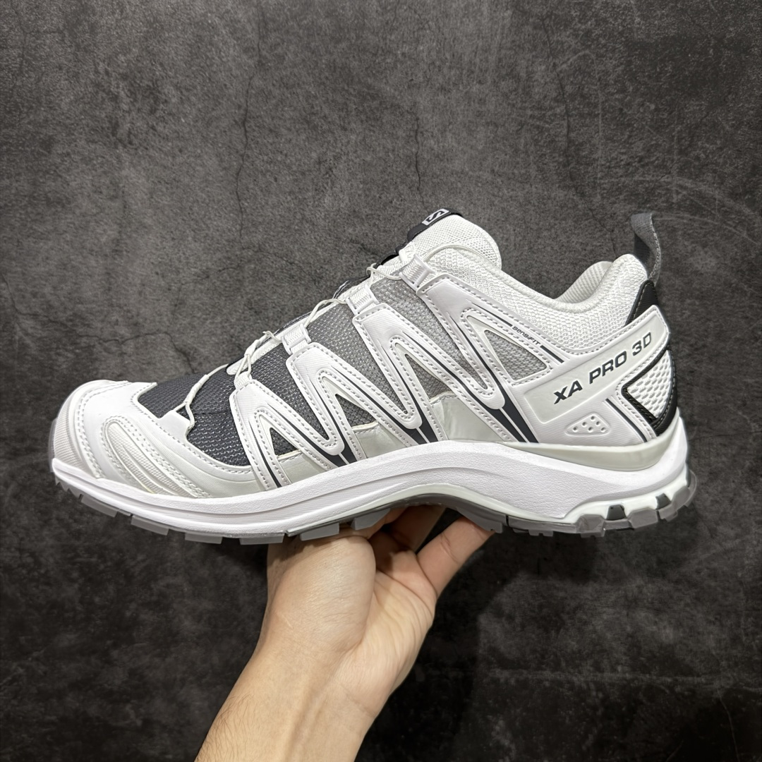 【纯原】SALOMON 萨洛蒙 XA PRO 3D 户外运动 网布减震防滑透气 低帮跑步鞋 男女同款 白