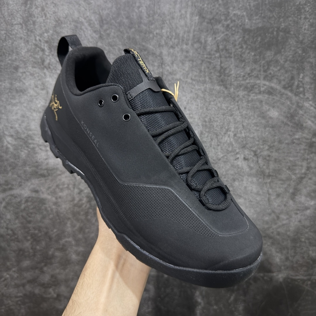 【纯原】Arcteryx始祖鸟 Konseal Shoe 舒适 防滑耐磨透气支撑抓地 登山鞋 黑金正确原