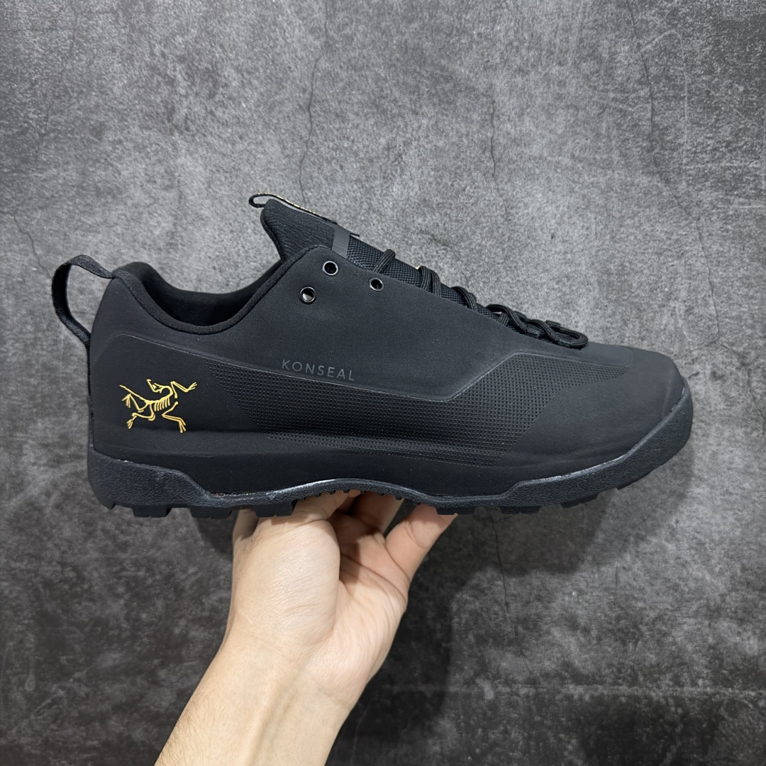 【纯原】Arcteryx始祖鸟 Konseal Shoe 舒适 防滑耐磨透气支撑抓地 登山鞋 黑金正确原