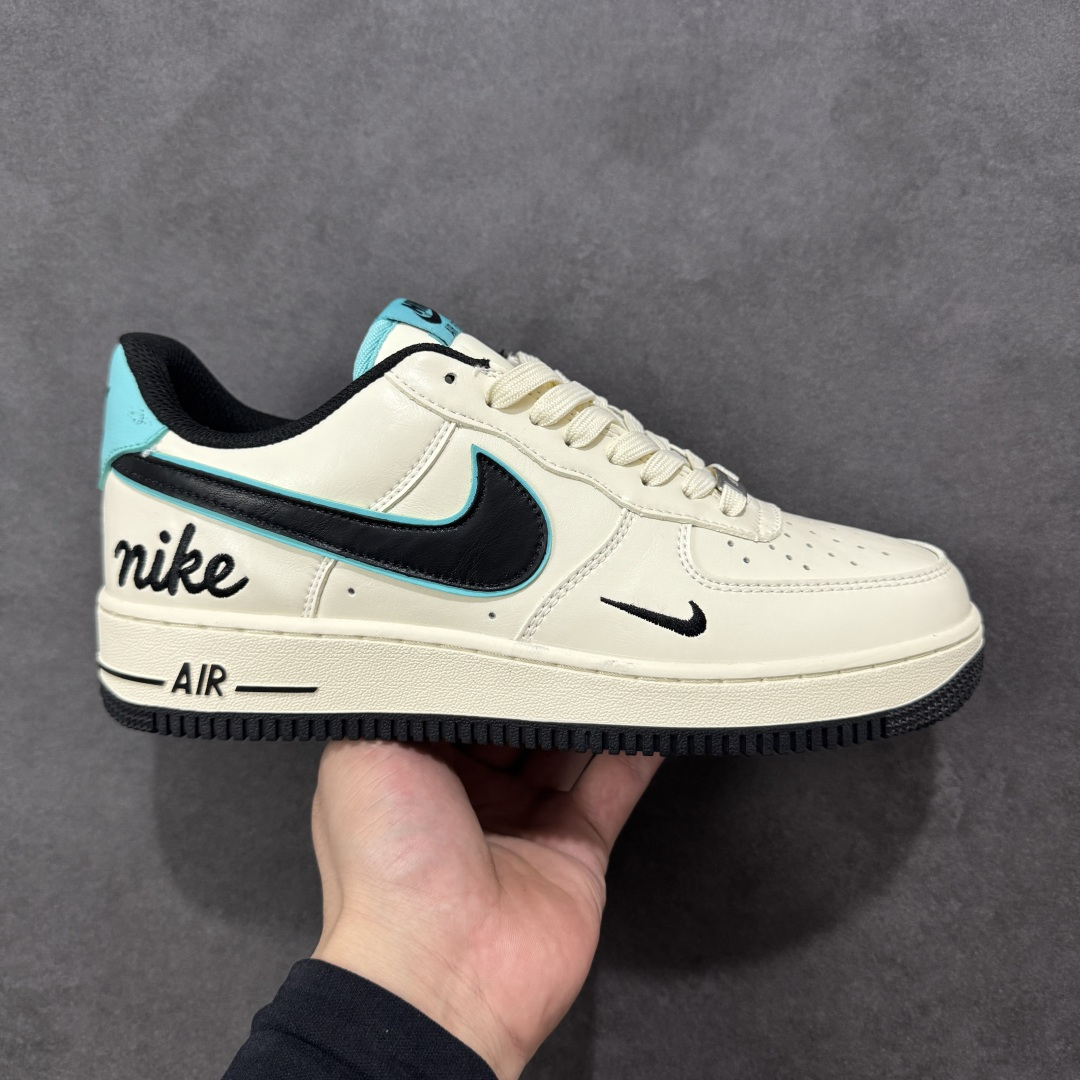 【纯原】Nike Air Force 1'07 Low 杏白墨青 空军一号低帮休闲板鞋#原楦头原纸板 高
