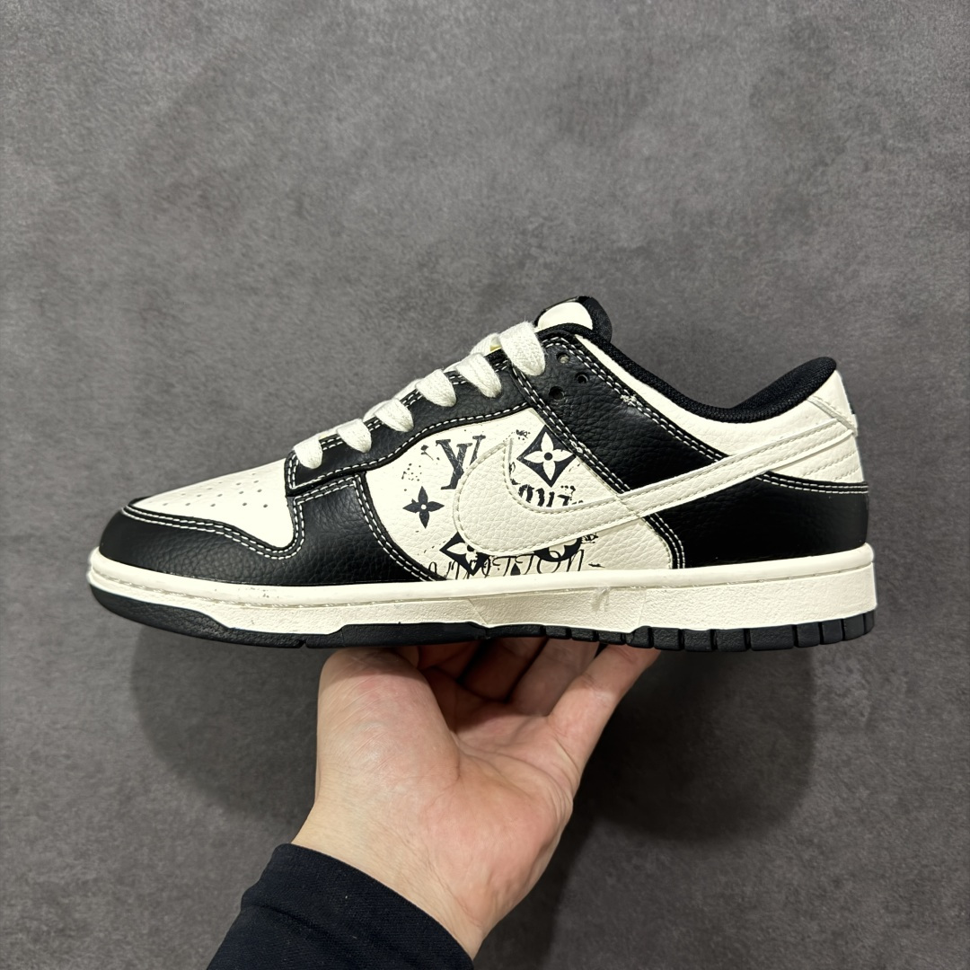 【纯原】Nike SB Dunk Low LV联名 米白黑印花 高端定制 低帮休闲板鞋#定制鞋盒 大厂纯