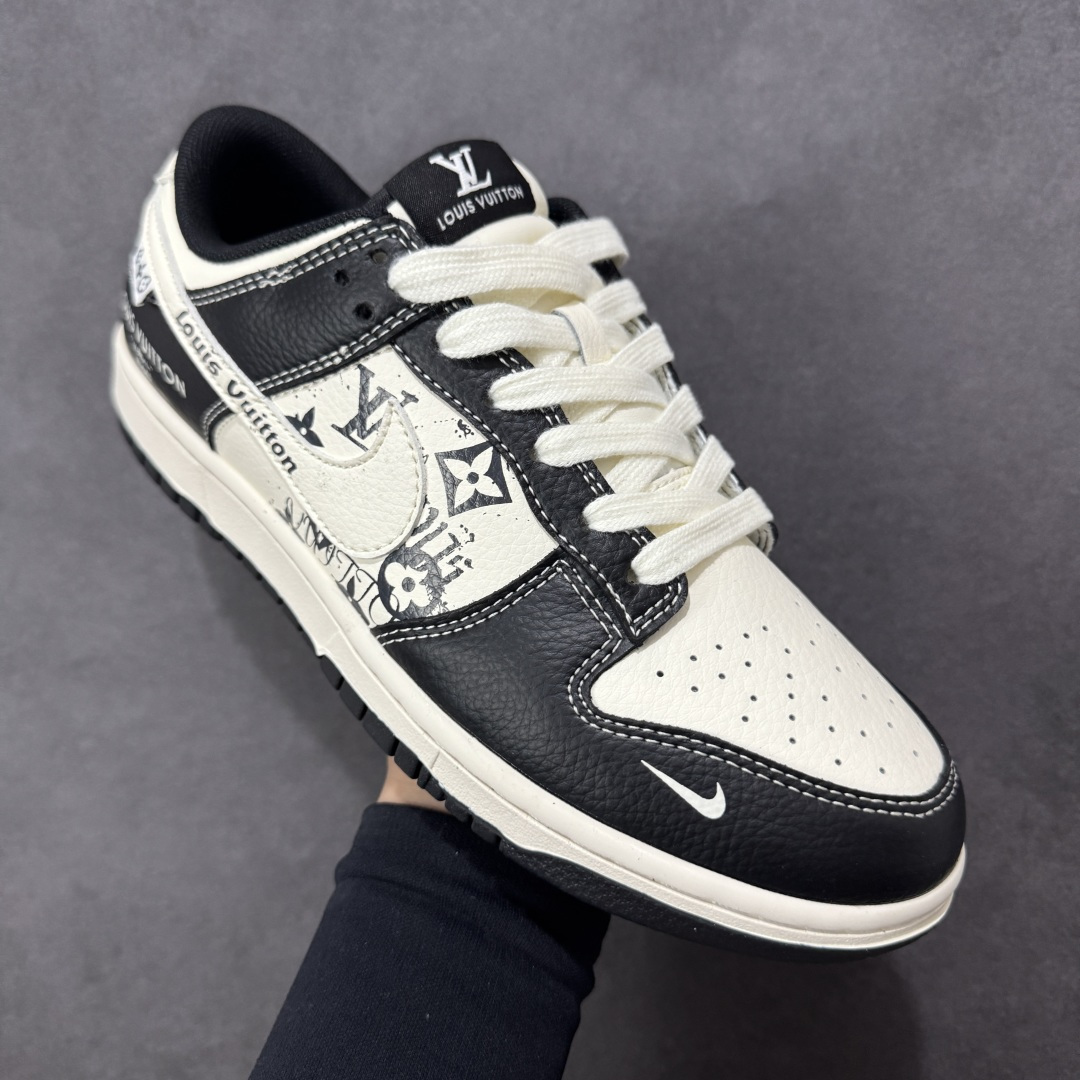 【纯原】Nike SB Dunk Low LV联名 米白黑印花 高端定制 低帮休闲板鞋#定制鞋盒 大厂纯