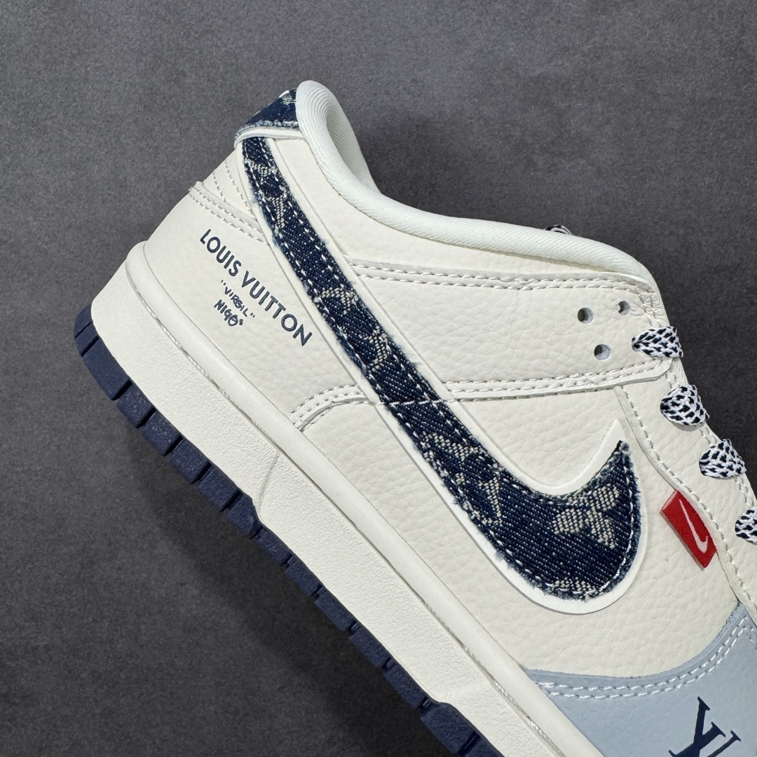 【纯原】Nike SB Dunk Low LV联名 米灰蓝牛仔 周年高端定制 低帮休闲板鞋#定制鞋盒 大