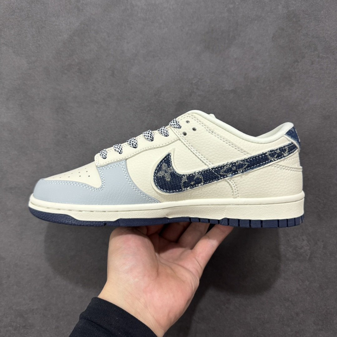 【纯原】Nike SB Dunk Low LV联名 米灰蓝牛仔 周年高端定制 低帮休闲板鞋#定制鞋盒 大