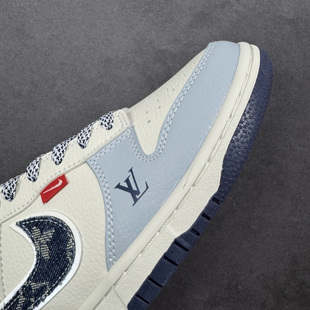 【纯原】Nike SB Dunk Low LV联名 米灰蓝牛仔 周年高端定制 低帮休闲板鞋#定制鞋盒 大