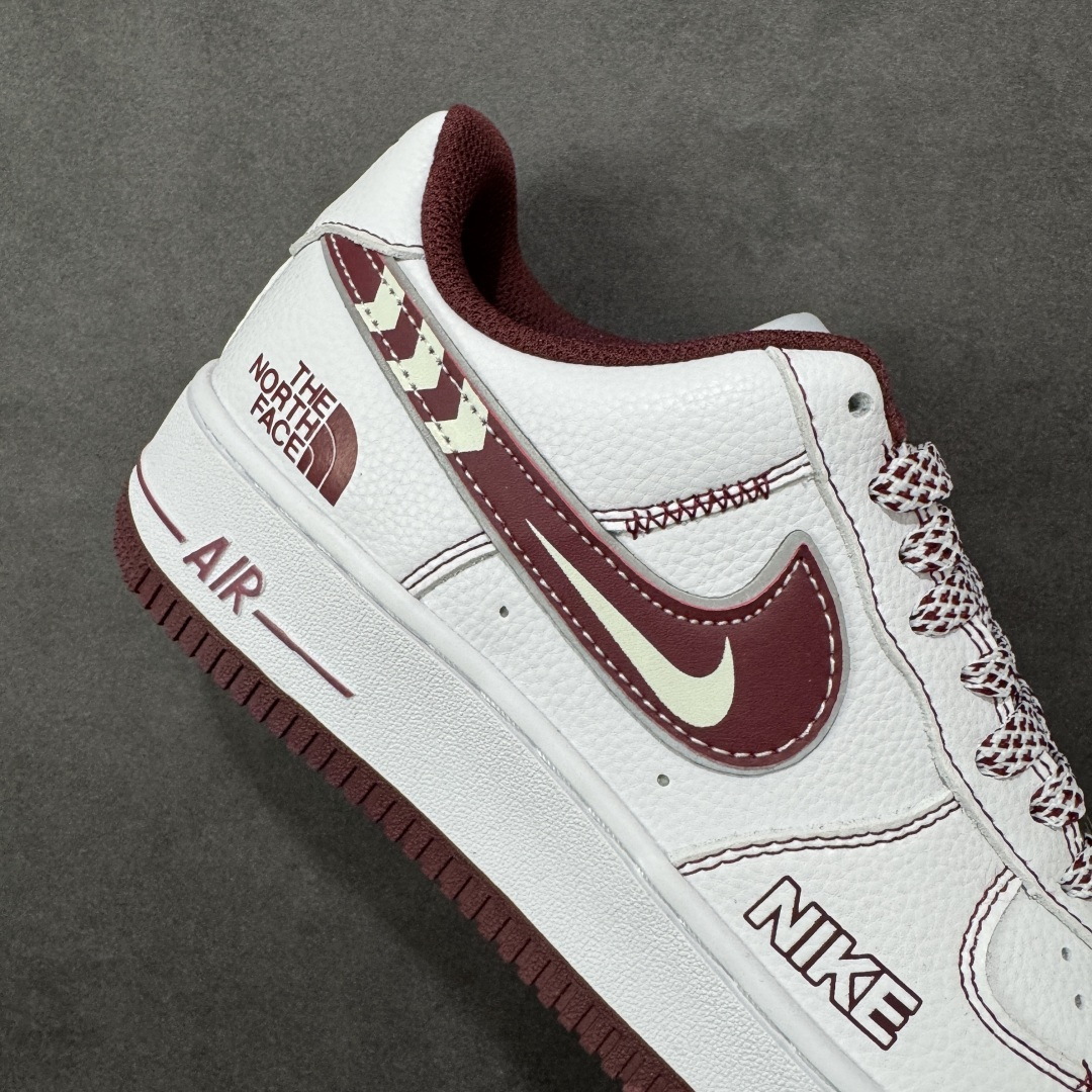 【纯原】Nike Air Force 1'07 Low 北面联名 白锈红 空军一号低帮休闲板鞋#原楦头原