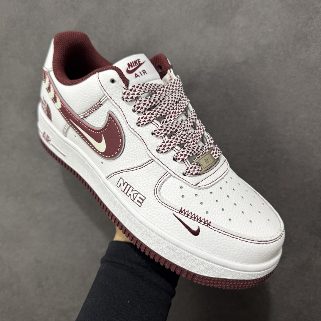 【纯原】Nike Air Force 1'07 Low 北面联名 白锈红 空军一号低帮休闲板鞋#原楦头原