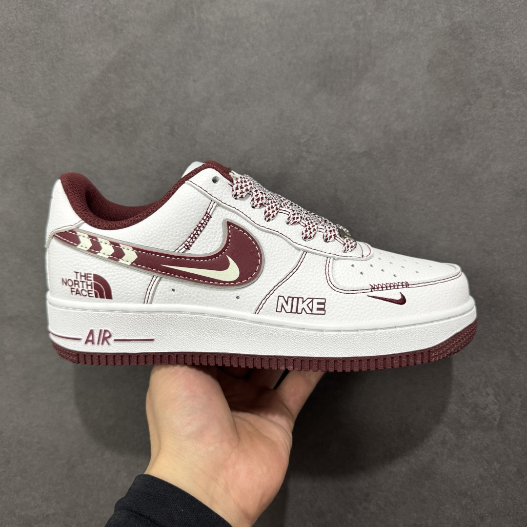 【纯原】Nike Air Force 1'07 Low 北面联名 白锈红 空军一号低帮休闲板鞋#原楦头原