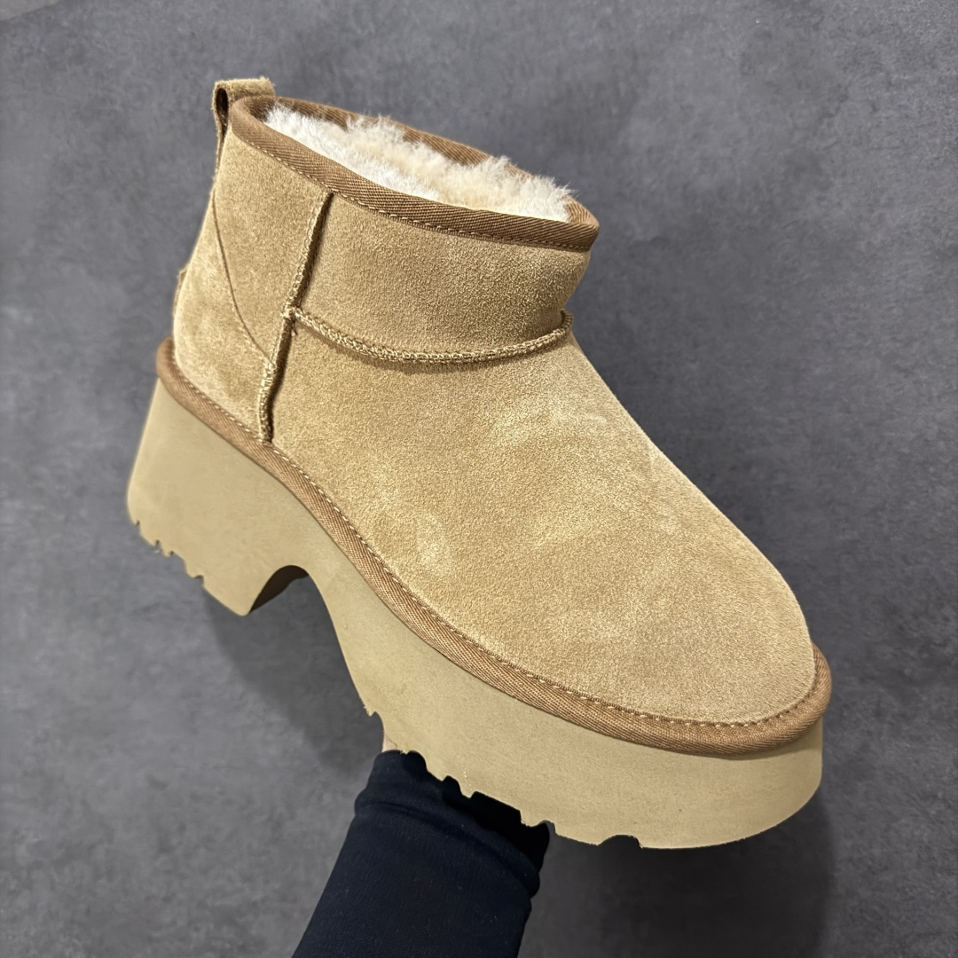 图片[3]-【莞产X1版本】全网最齐ugg130个配色市面顶级版本 UGG8311 短款鱼人坡跟5cm厚底羊皮毛一体雪地靴女款 广州外贸大厂生产鞋头到鞋垫真羊皮毛一体独立外盒包装芯片带防水工艺区别市面任何版本 5cm厚底独立原版开发大底羊绒鞋垫冬季保暖外出家居都是很适合的选择进年uug推出款式系列局部偏向年轻消费者喜好也走到时尚潮流穿搭的前沿鞋身材质防泼水涂层翻毛皮鞋面17毫米UGGPURE™植入式羊毛内底轻便防滑舒适橡胶外底带有品牌LOGO商标带全套包装 尺码：353637383940-选品中心