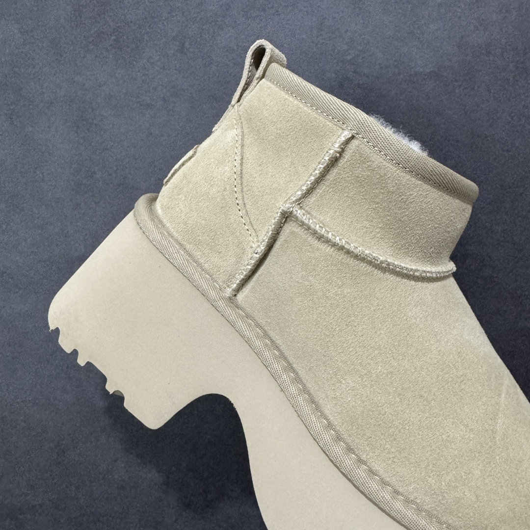 图片[6]-【莞产X1版本】全网最齐ugg130个配色市面顶级版本 UGG8311 短款鱼人坡跟5cm厚底羊皮毛一体雪地靴女款 广州外贸大厂生产鞋头到鞋垫真羊皮毛一体独立外盒包装芯片带防水工艺区别市面任何版本 5cm厚底独立原版开发大底羊绒鞋垫冬季保暖外出家居都是很适合的选择进年uug推出款式系列局部偏向年轻消费者喜好也走到时尚潮流穿搭的前沿鞋身材质防泼水涂层翻毛皮鞋面17毫米UGGPURE™植入式羊毛内底轻便防滑舒适橡胶外底带有品牌LOGO商标带全套包装 尺码：353637383940-选品中心