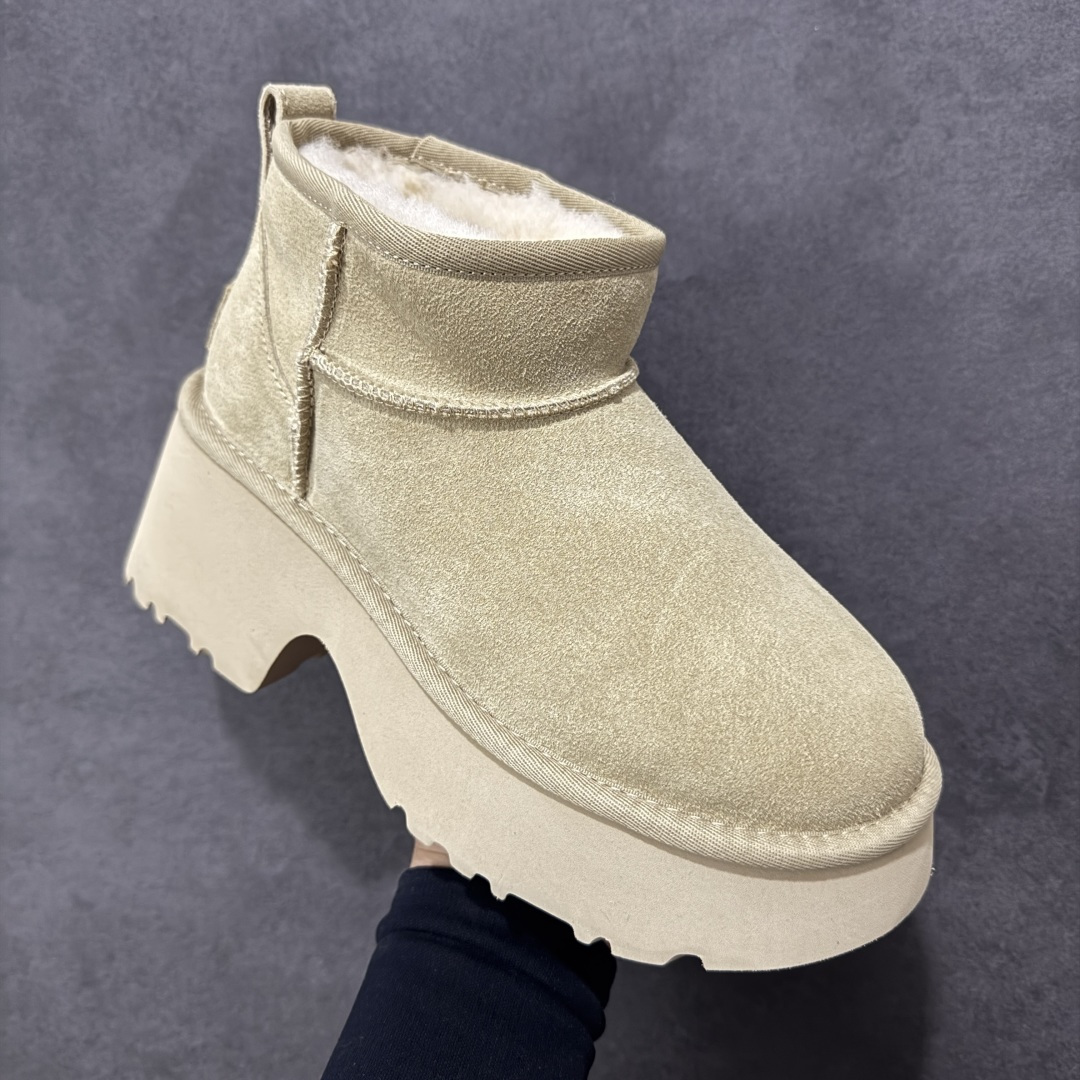 图片[3]-【莞产X1版本】全网最齐ugg130个配色市面顶级版本 UGG8311 短款鱼人坡跟5cm厚底羊皮毛一体雪地靴女款 广州外贸大厂生产鞋头到鞋垫真羊皮毛一体独立外盒包装芯片带防水工艺区别市面任何版本 5cm厚底独立原版开发大底羊绒鞋垫冬季保暖外出家居都是很适合的选择进年uug推出款式系列局部偏向年轻消费者喜好也走到时尚潮流穿搭的前沿鞋身材质防泼水涂层翻毛皮鞋面17毫米UGGPURE™植入式羊毛内底轻便防滑舒适橡胶外底带有品牌LOGO商标带全套包装 尺码：353637383940-选品中心