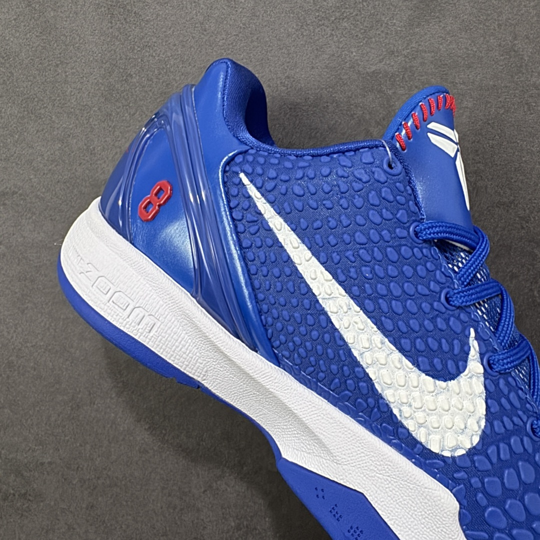 【纯原】Nike Zoom Kobe 6 Protro舒适百搭 防滑耐磨 低帮 篮球鞋 男款 蓝白色 C