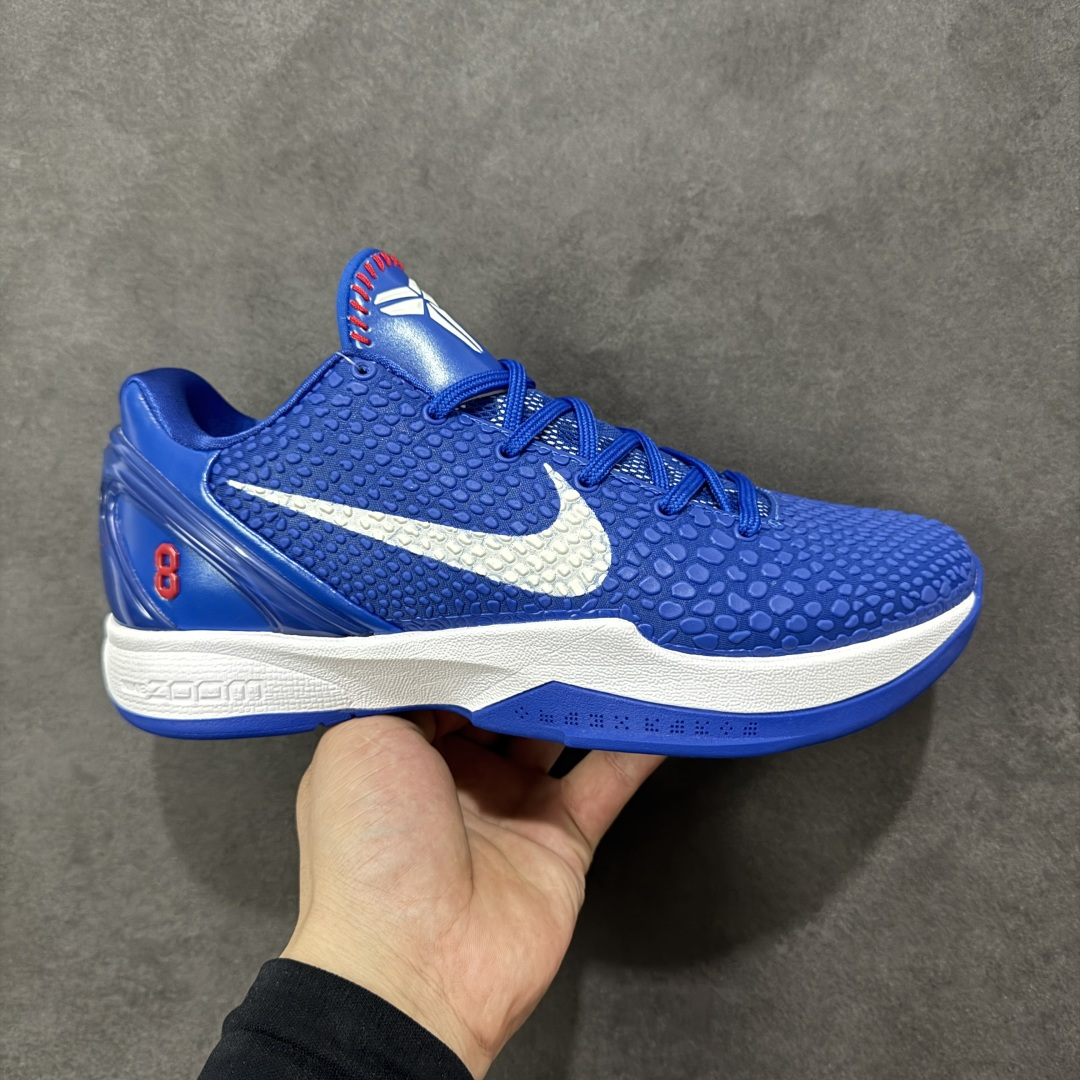 【纯原】Nike Zoom Kobe 6 Protro舒适百搭 防滑耐磨 低帮 篮球鞋 男款 蓝白色 C