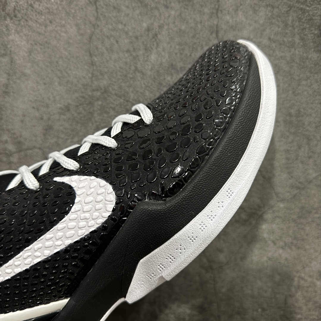 图片[6]-【Star版本】NK Zoom Kobe 6 Protro 科比六代 黑白曼巴 CW2190-002 史上最强复刻 私人团队订单 细节完美对比公司货 前掌超大Zoom Turbo气垫 后掌EVA缓震 真正的原汁原味 还原ZP脚感 全身鞋材卡料色独家定制 唯一正确喷漆工艺Swoosh 正确凹凸蛇鳞工艺 正确鞋面渐变效果 内全置真动飞态线 独立原厂模具 最大尺码达到48.5码 首批不拼图大几率过验 亲测已过 支持各种高强度实战 无需担心 上脚价 补货周期极长 脚宽建议买大半码 科比系列前掌偏窄 不影响二次销售 支持七天无理由退换 尺码：40 40.5 41 42 42.5 43 44 44.5 45 45.5 46 47.5 48.5-选品中心