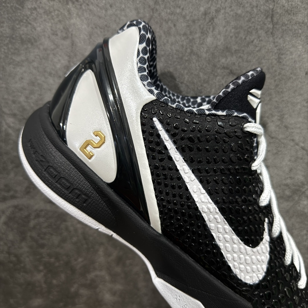 图片[7]-【Star版本】NK Zoom Kobe 6 Protro 科比六代 黑白曼巴 CW2190-002 史上最强复刻 私人团队订单 细节完美对比公司货 前掌超大Zoom Turbo气垫 后掌EVA缓震 真正的原汁原味 还原ZP脚感 全身鞋材卡料色独家定制 唯一正确喷漆工艺Swoosh 正确凹凸蛇鳞工艺 正确鞋面渐变效果 内全置真动飞态线 独立原厂模具 最大尺码达到48.5码 首批不拼图大几率过验 亲测已过 支持各种高强度实战 无需担心 上脚价 补货周期极长 脚宽建议买大半码 科比系列前掌偏窄 不影响二次销售 支持七天无理由退换 尺码：40 40.5 41 42 42.5 43 44 44.5 45 45.5 46 47.5 48.5-选品中心