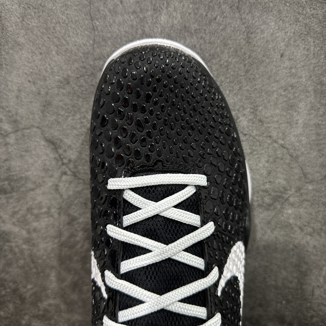 图片[5]-【Star版本】NK Zoom Kobe 6 Protro 科比六代 黑白曼巴 CW2190-002 史上最强复刻 私人团队订单 细节完美对比公司货 前掌超大Zoom Turbo气垫 后掌EVA缓震 真正的原汁原味 还原ZP脚感 全身鞋材卡料色独家定制 唯一正确喷漆工艺Swoosh 正确凹凸蛇鳞工艺 正确鞋面渐变效果 内全置真动飞态线 独立原厂模具 最大尺码达到48.5码 首批不拼图大几率过验 亲测已过 支持各种高强度实战 无需担心 上脚价 补货周期极长 脚宽建议买大半码 科比系列前掌偏窄 不影响二次销售 支持七天无理由退换 尺码：40 40.5 41 42 42.5 43 44 44.5 45 45.5 46 47.5 48.5-选品中心