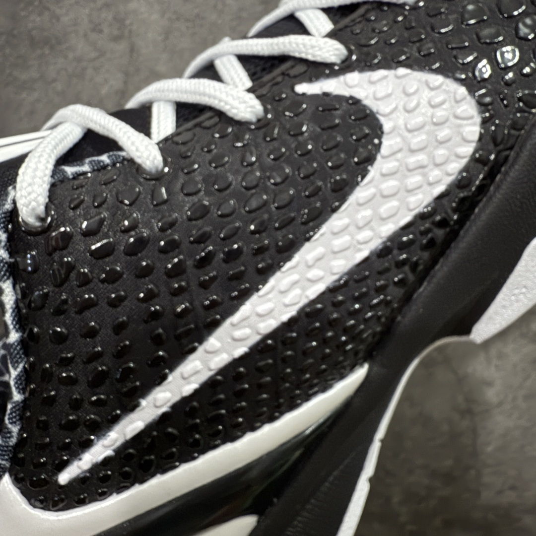 图片[4]-【Star版本】NK Zoom Kobe 6 Protro 科比六代 黑白曼巴 CW2190-002 史上最强复刻 私人团队订单 细节完美对比公司货 前掌超大Zoom Turbo气垫 后掌EVA缓震 真正的原汁原味 还原ZP脚感 全身鞋材卡料色独家定制 唯一正确喷漆工艺Swoosh 正确凹凸蛇鳞工艺 正确鞋面渐变效果 内全置真动飞态线 独立原厂模具 最大尺码达到48.5码 首批不拼图大几率过验 亲测已过 支持各种高强度实战 无需担心 上脚价 补货周期极长 脚宽建议买大半码 科比系列前掌偏窄 不影响二次销售 支持七天无理由退换 尺码：40 40.5 41 42 42.5 43 44 44.5 45 45.5 46 47.5 48.5-选品中心