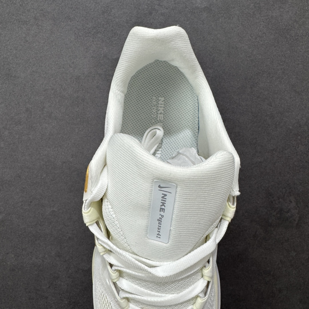 图片[7]-【GQ福利】奥莱ZP单 专柜货品 Nike Pegasus 41 代飞马专业跑鞋 5000双极限清仓 售后无忧 NK Air Zoom Pegasus 41登月 飞马跑鞋 鞋面采用外层由韧性纱线+内层网眼布的设计，在确保稳定性和耐久性的同时，也保证了贴合舒适及透气性能 此外，鞋带孔也从飞线变为全新板带设计，提供更加舒适的锁定贴合 中底方面为 全掌react泡棉+内嵌前后掌双Zoom Air气垫的配置组合，经典的华夫格大底则能确保抓地 尺码：36-45 货号：FD2723-005 编码：QGA180190-选品中心