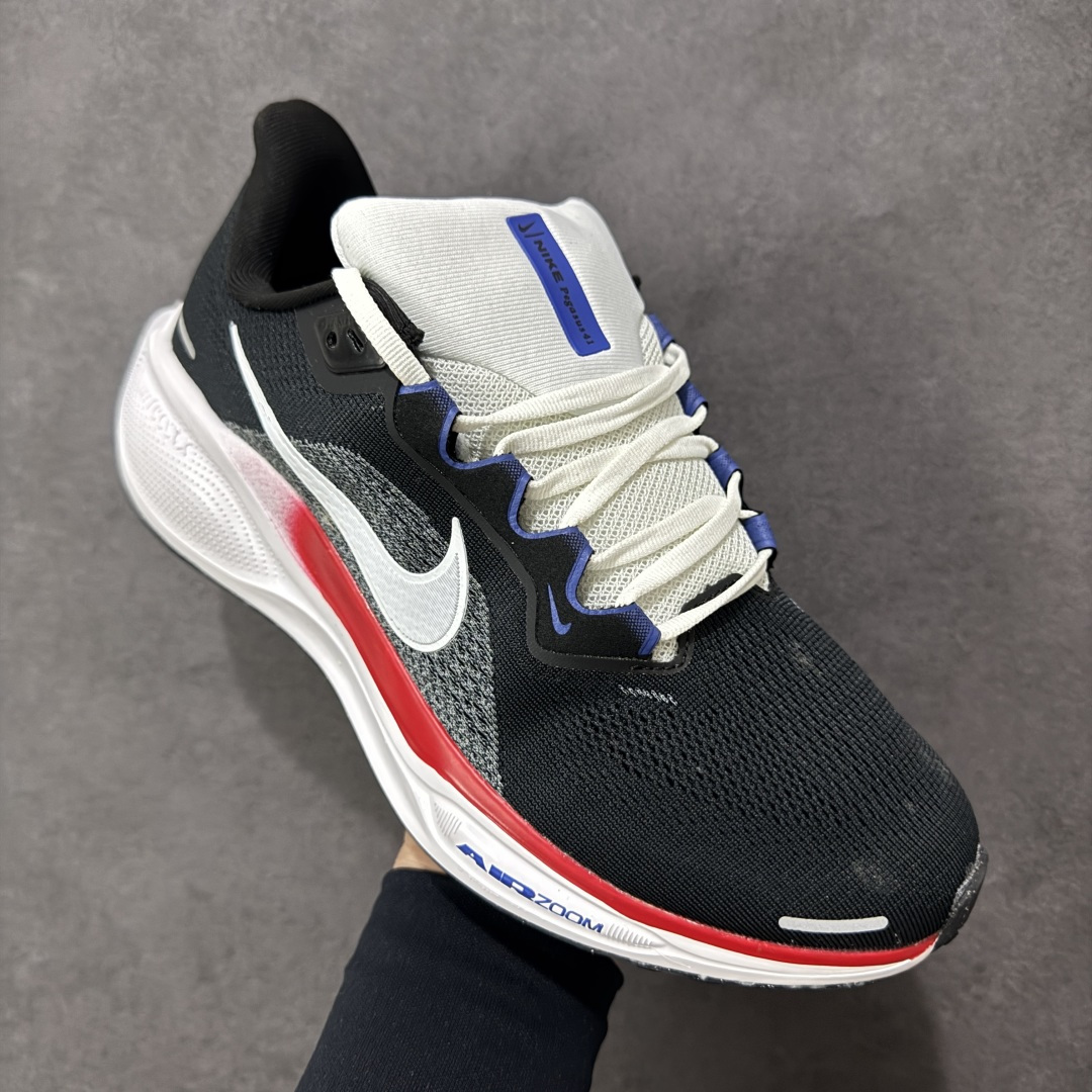图片[3]-【GQ福利】奥莱ZP单 专柜货品 Nike Pegasus 41 代飞马专业跑鞋 5000双极限清仓 售后无忧 NK Air Zoom Pegasus 41登月 飞马跑鞋 鞋面采用外层由韧性纱线+内层网眼布的设计，在确保稳定性和耐久性的同时，也保证了贴合舒适及透气性能 此外，鞋带孔也从飞线变为全新板带设计，提供更加舒适的锁定贴合 中底方面为 全掌react泡棉+内嵌前后掌双Zoom Air气垫的配置组合，经典的华夫格大底则能确保抓地 尺码：36-45 货号：FD2722-009 编码：QGA180190-选品中心