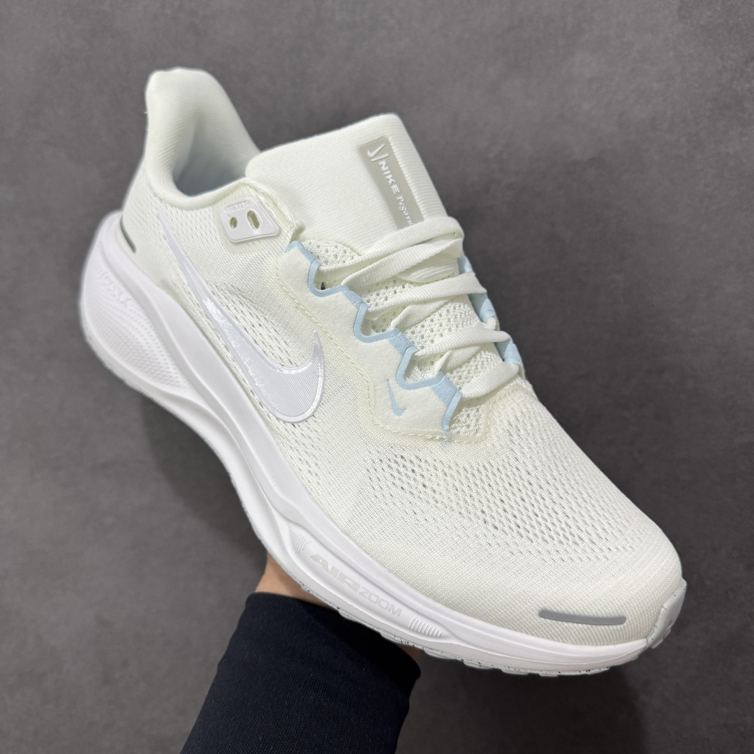 图片[3]-【GQ福利】奥莱ZP单 专柜货品 Nike Pegasus 41 代飞马专业跑鞋 5000双极限清仓 售后无忧 NK Air Zoom Pegasus 41登月 飞马跑鞋 鞋面采用外层由韧性纱线+内层网眼布的设计，在确保稳定性和耐久性的同时，也保证了贴合舒适及透气性能 此外，鞋带孔也从飞线变为全新板带设计，提供更加舒适的锁定贴合 中底方面为 全掌react泡棉+内嵌前后掌双Zoom Air气垫的配置组合，经典的华夫格大底则能确保抓地 尺码：36-45 货号：FD2722-102 编码：QGA180190-选品中心