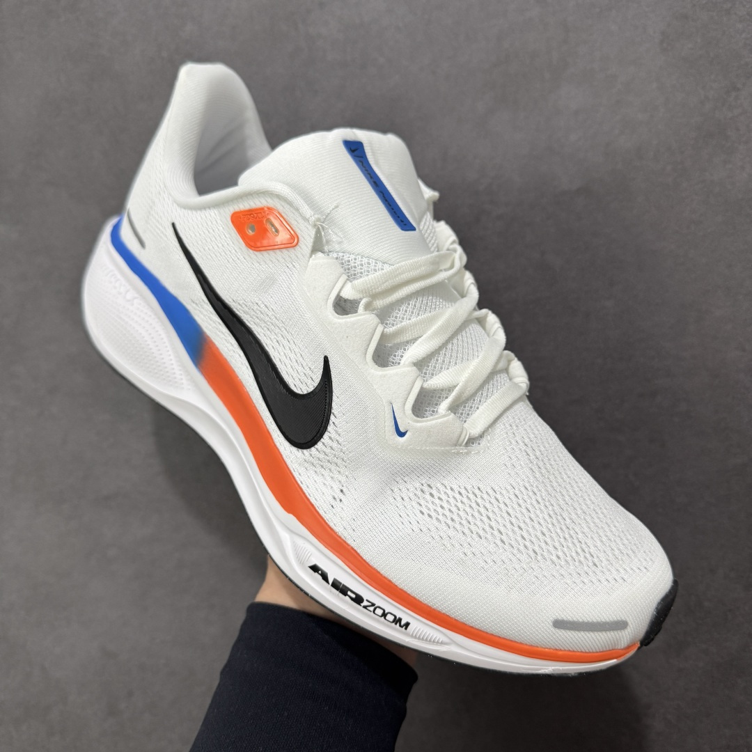 图片[3]-【GQ福利】奥莱ZP单 专柜货品 Nike Pegasus 41 代飞马专业跑鞋 5000双极限清仓 售后无忧 NK Air Zoom Pegasus 41登月 飞马跑鞋 鞋面采用外层由韧性纱线+内层网眼布的设计，在确保稳定性和耐久性的同时，也保证了贴合舒适及透气性能 此外，鞋带孔也从飞线变为全新板带设计，提供更加舒适的锁定贴合 中底方面为 全掌react泡棉+内嵌前后掌双Zoom Air气垫的配置组合，经典的华夫格大底则能确保抓地 尺码：36-45 货号：FD2722-006 编码：QGA180190-选品中心