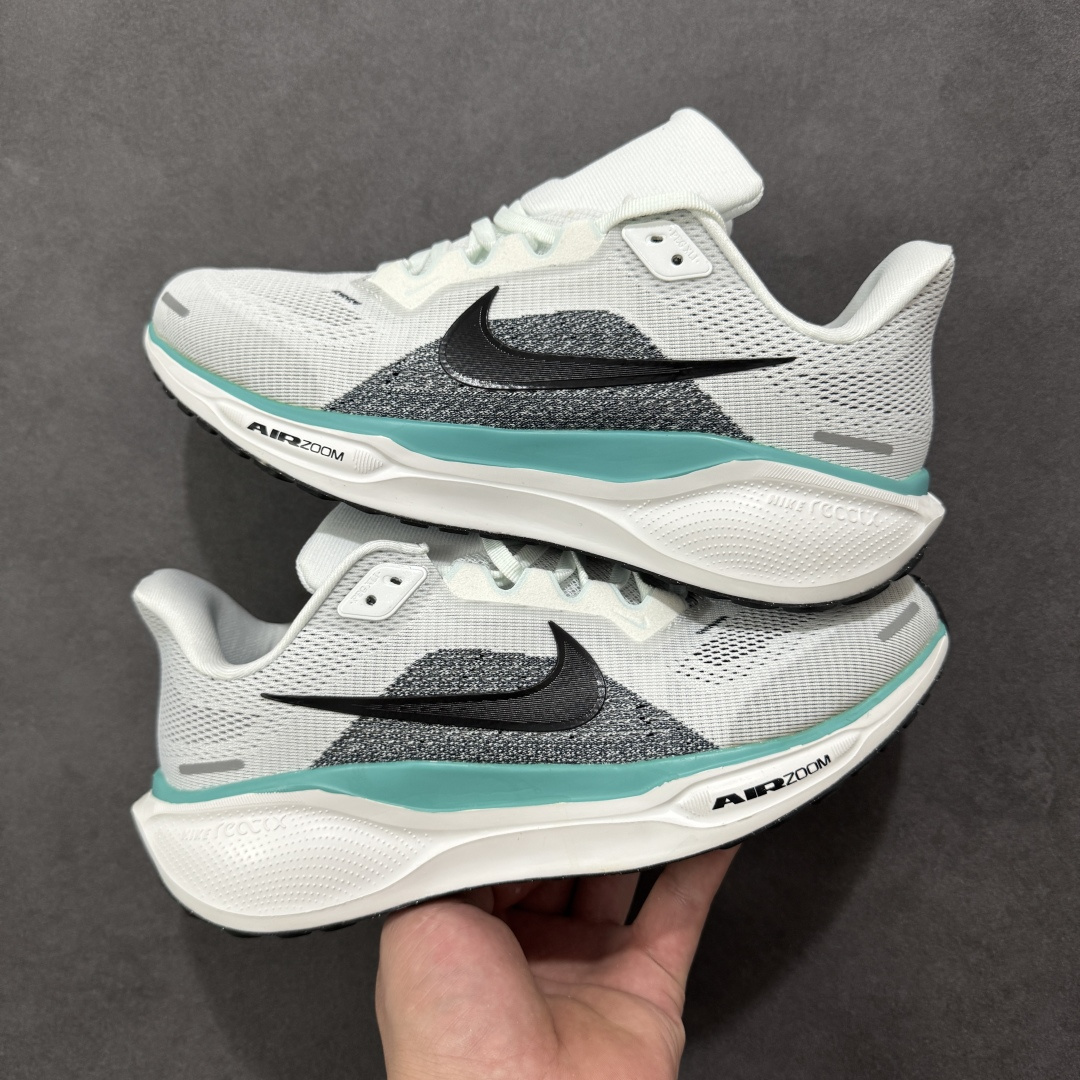 图片[4]-【GQ福利】奥莱ZP单 专柜货品 Nike Pegasus 41 代飞马专业跑鞋 5000双极限清仓 售后无忧 NK Air Zoom Pegasus 41登月 飞马跑鞋 鞋面采用外层由韧性纱线+内层网眼布的设计，在确保稳定性和耐久性的同时，也保证了贴合舒适及透气性能 此外，鞋带孔也从飞线变为全新板带设计，提供更加舒适的锁定贴合 中底方面为 全掌react泡棉+内嵌前后掌双Zoom Air气垫的配置组合，经典的华夫格大底则能确保抓地 尺码：36-45 编码：QGA180190-选品中心