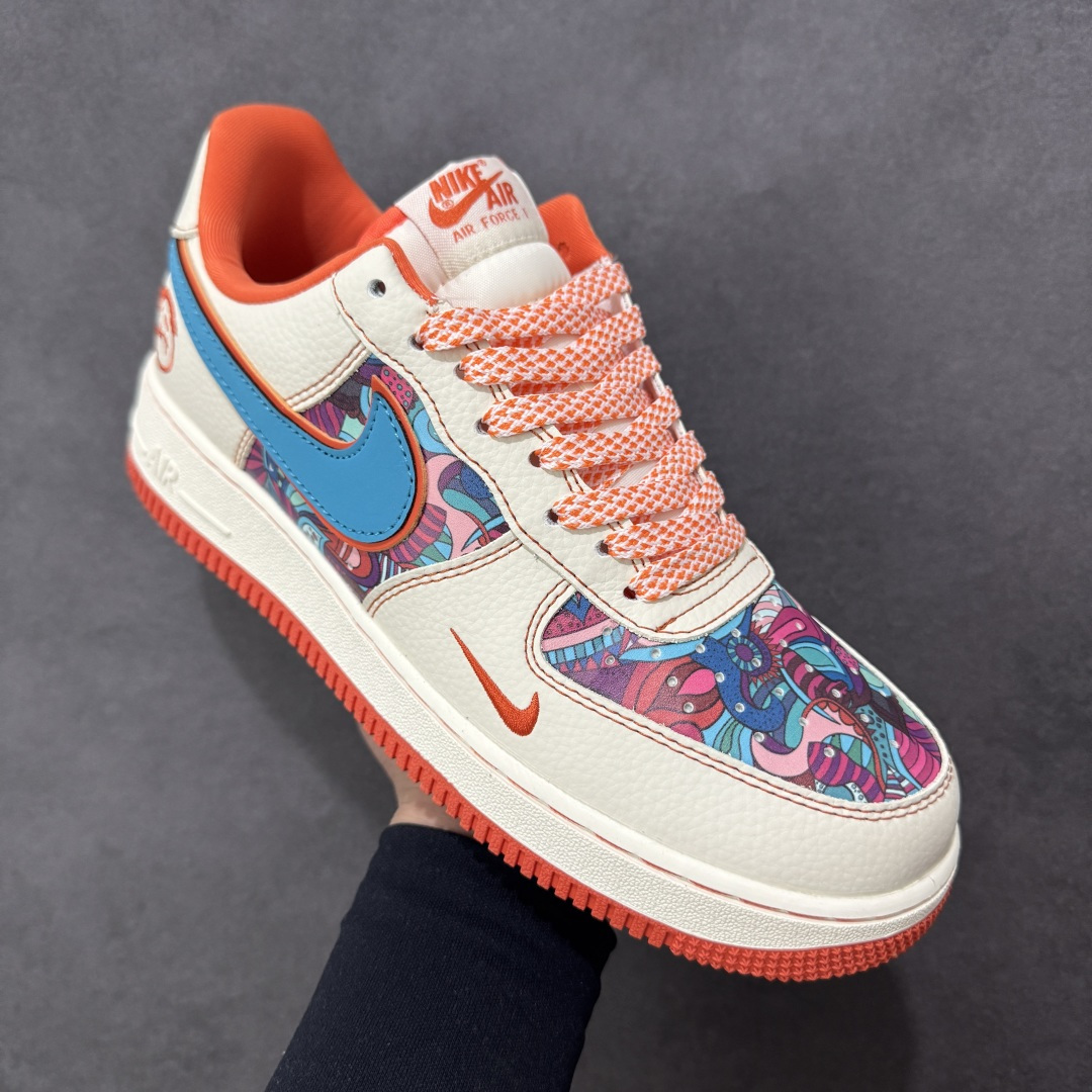 图片[3]-【定制版】NIke Air Force 1 \’07 Low “花橙鬼脸”空军一号 低帮 运动鞋 休闲鞋 折边针车 工艺难度大 原楦头原纸板 原装鞋盒 定制五金配件 内置全掌气垫 原厂鞋底 货号：XL1979-125 尺码：36 36.5 37.5 38 38.5 39 40 40.5 41 42 42.5 43 44 44.5 45 编码：HXSA310320-选品中心