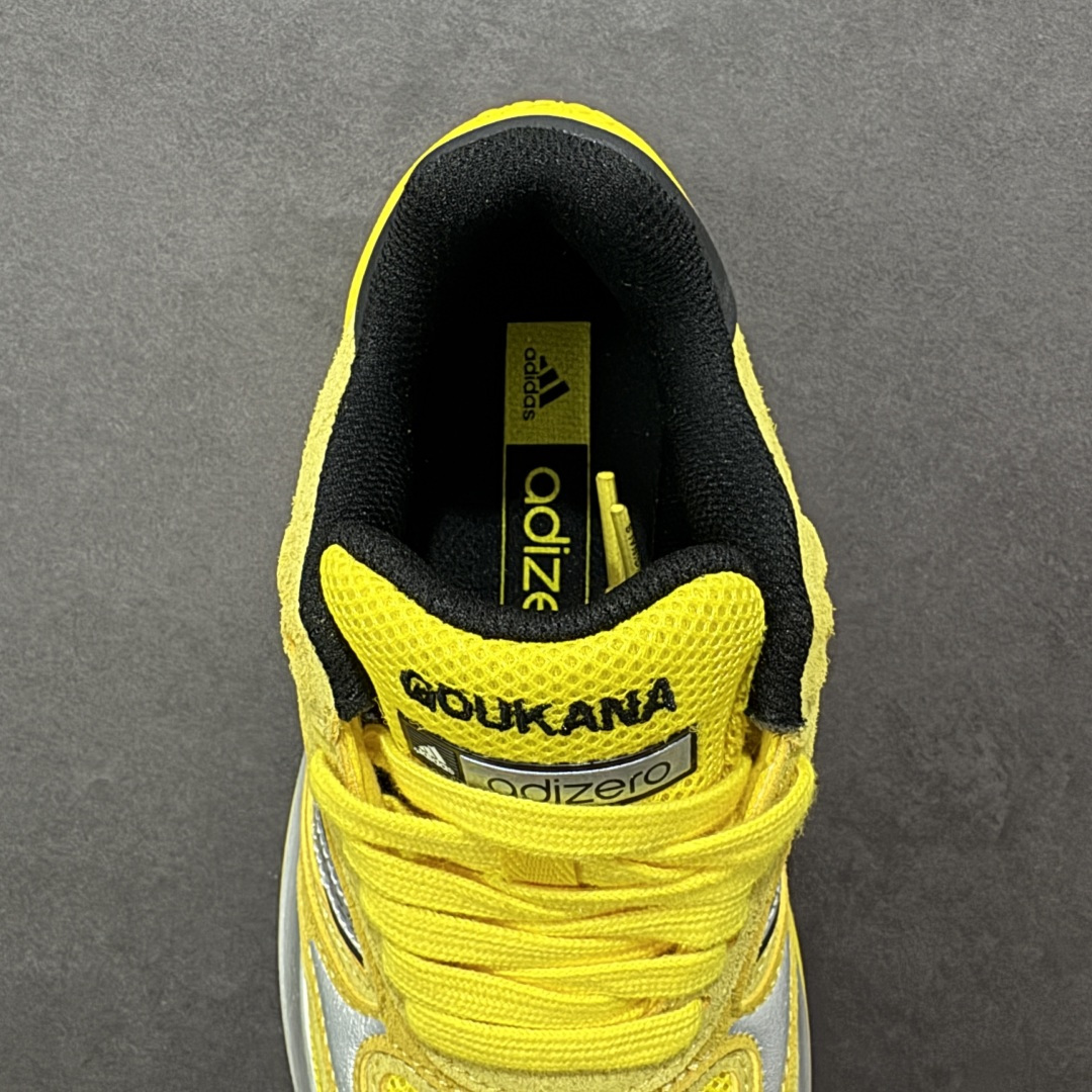 图片[7]-【公司级】Adidas Adizero Goukana 阿迪达斯 新款厚底低帮百搭休闲鞋 Adidas 再度以过往经典跑鞋为灵感，带来眼前这款复古与前卫共存的全新鞋款 adidas adiZero Goukana。Goukana 在日语中意味华丽，整体设计源于 2008 年的经典竞速跑鞋 adiZero Adios Neftenga。细节延续着 adizero 家族式的基因元素，鲜明色调诠释的同时，也注入当下厚底跑鞋的轮廓造型以及 Lightstrike 缓震的加持！ 货号：JP7177 尺码：36-45没半码-选品中心