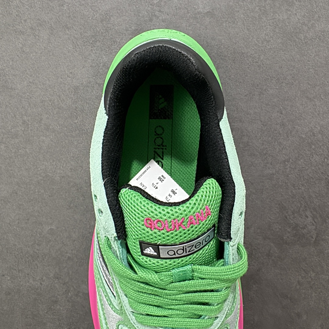 图片[7]-【公司级】Adidas Adizero Goukana 阿迪达斯 新款厚底低帮百搭休闲鞋 Adidas 再度以过往经典跑鞋为灵感，带来眼前这款复古与前卫共存的全新鞋款 adidas adiZero Goukana。Goukana 在日语中意味华丽，整体设计源于 2008 年的经典竞速跑鞋 adiZero Adios Neftenga。细节延续着 adizero 家族式的基因元素，鲜明色调诠释的同时，也注入当下厚底跑鞋的轮廓造型以及 Lightstrike 缓震的加持！ 货号：JP7178 尺码：36-45没半码-选品中心