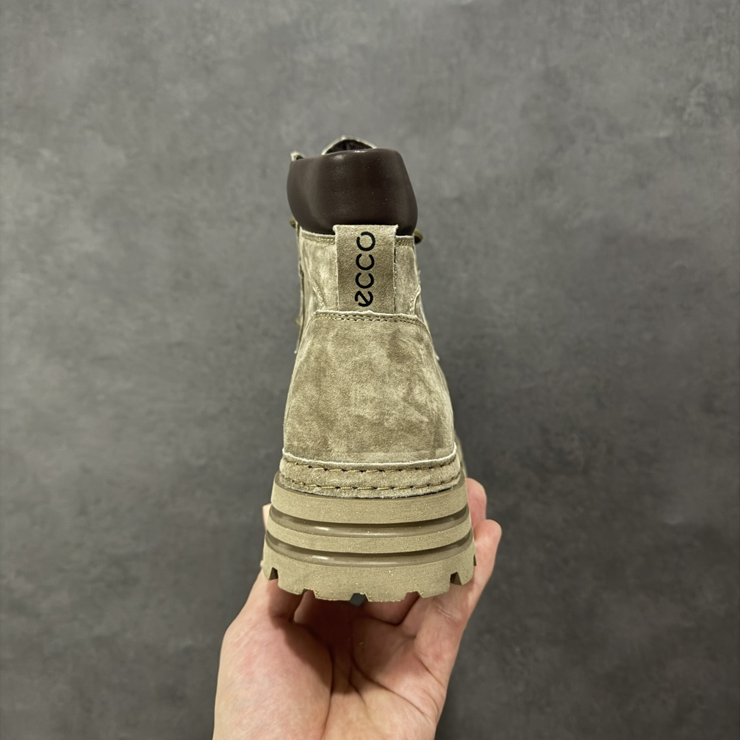 图片[4]-【广东纯原版】Ecco 爱步适酷系列工装真皮防滑厚底大黄靴  #臻选头层皮鞋面 弹性柔韧 舒适透气 带来舒适享受的脚感 贴合足底 便携简约系带设计 可自由调节松紧 细致精湛车线 牢固可靠 带来更持久穿搭品质 防滑弹力鞋底 清晰防滑纹理 轻盈弹力不厚重 抓地耐磨 舒适内里 柔软透气 合脚稳固 货号：638908-01001  尺码：39 40 41 42 43 44 45 皮鞋码-选品中心