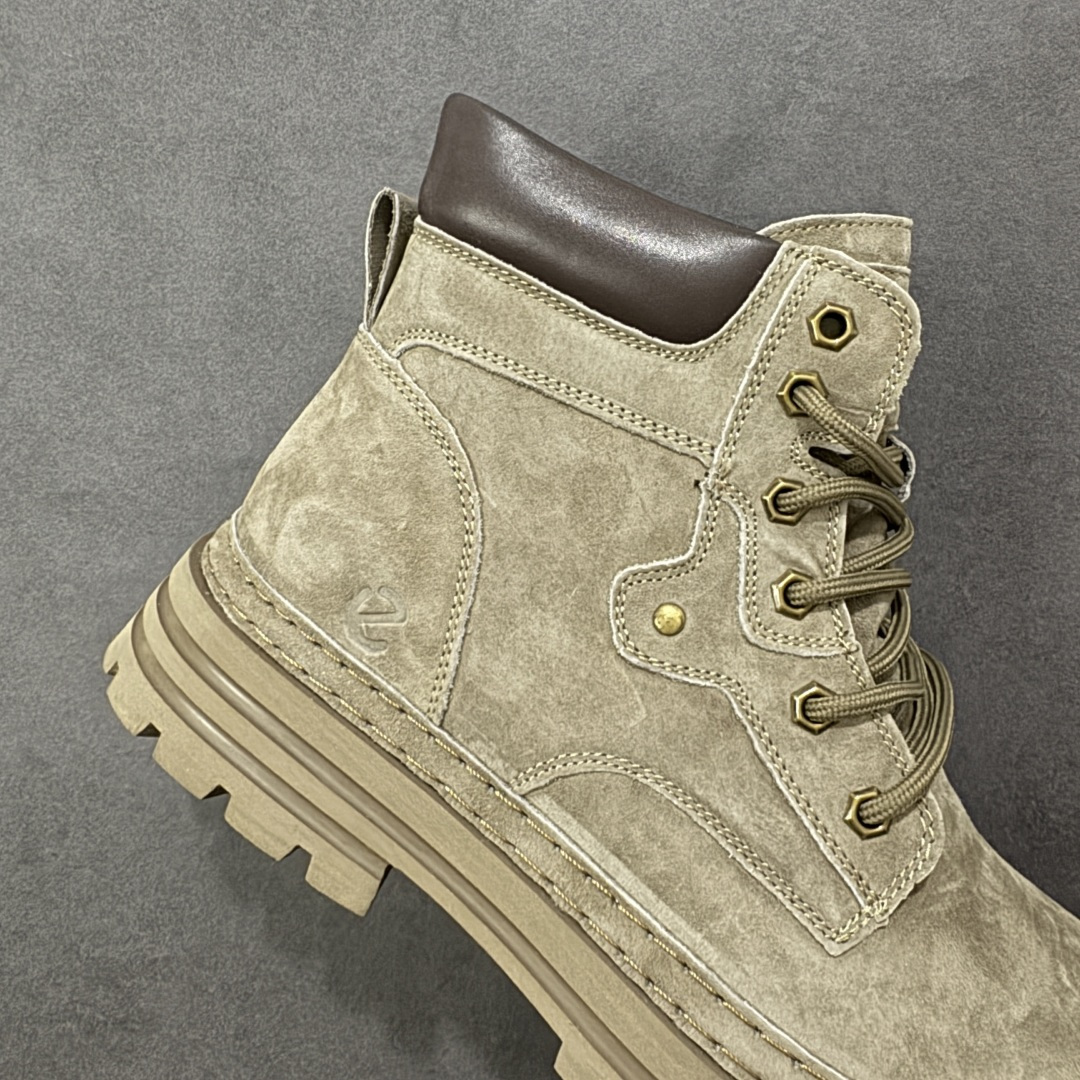 图片[6]-【广东纯原版】Ecco 爱步适酷系列工装真皮防滑厚底大黄靴  #臻选头层皮鞋面 弹性柔韧 舒适透气 带来舒适享受的脚感 贴合足底 便携简约系带设计 可自由调节松紧 细致精湛车线 牢固可靠 带来更持久穿搭品质 防滑弹力鞋底 清晰防滑纹理 轻盈弹力不厚重 抓地耐磨 舒适内里 柔软透气 合脚稳固 货号：638908-01001  尺码：39 40 41 42 43 44 45 皮鞋码-选品中心