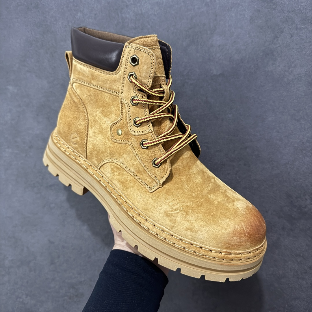 图片[3]-【广东纯原版】Ecco 爱步适酷系列工装真皮防滑厚底大黄靴  #臻选头层皮鞋面 弹性柔韧 舒适透气 带来舒适享受的脚感 贴合足底 便携简约系带设计 可自由调节松紧 细致精湛车线 牢固可靠 带来更持久穿搭品质 防滑弹力鞋底 清晰防滑纹理 轻盈弹力不厚重 抓地耐磨 舒适内里 柔软透气 合脚稳固 货号：638908-01003  尺码：39 40 41 42 43 44 45 皮鞋码-选品中心