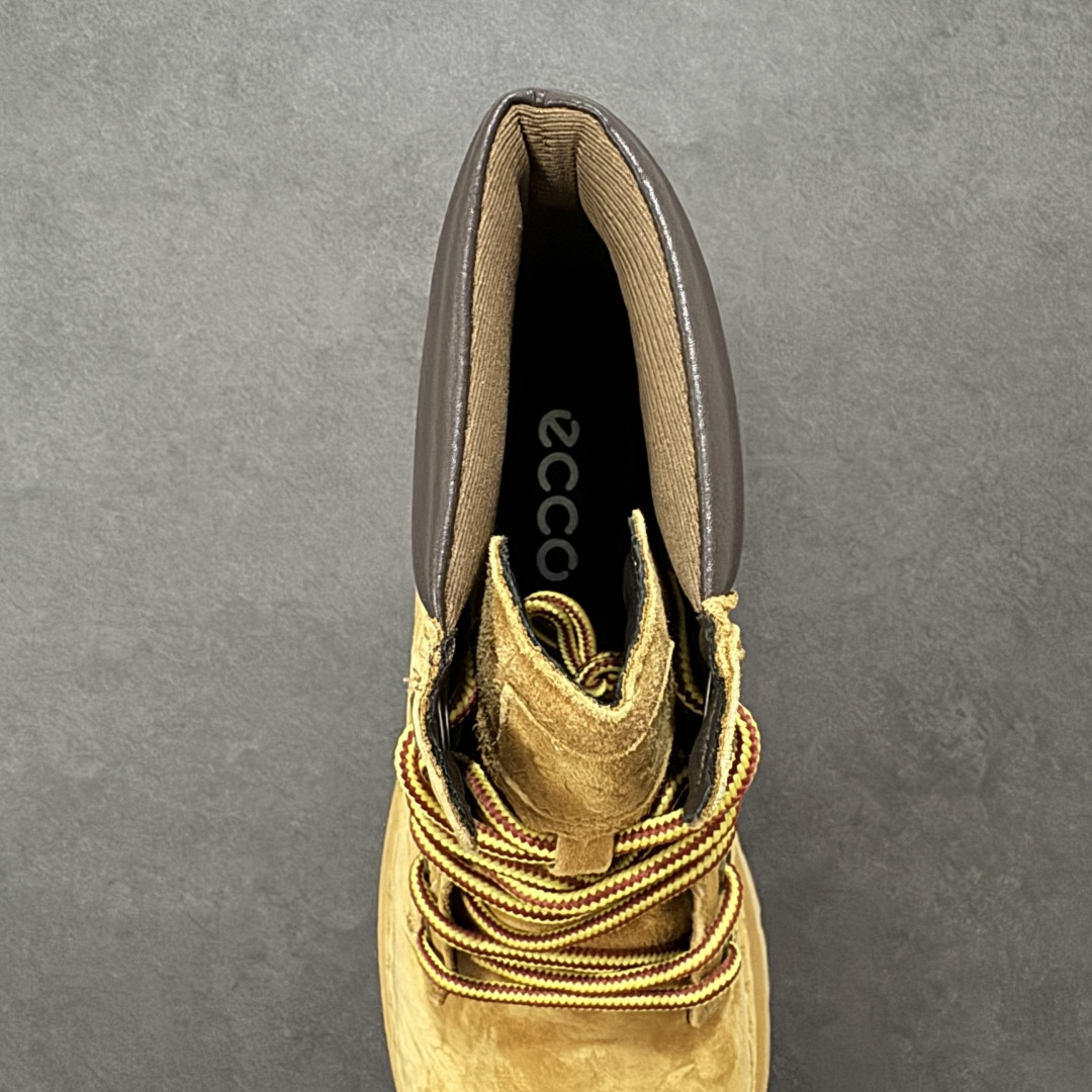 图片[7]-【广东纯原版】Ecco 爱步适酷系列工装真皮防滑厚底大黄靴  #臻选头层皮鞋面 弹性柔韧 舒适透气 带来舒适享受的脚感 贴合足底 便携简约系带设计 可自由调节松紧 细致精湛车线 牢固可靠 带来更持久穿搭品质 防滑弹力鞋底 清晰防滑纹理 轻盈弹力不厚重 抓地耐磨 舒适内里 柔软透气 合脚稳固 货号：638908-01003  尺码：39 40 41 42 43 44 45 皮鞋码-选品中心