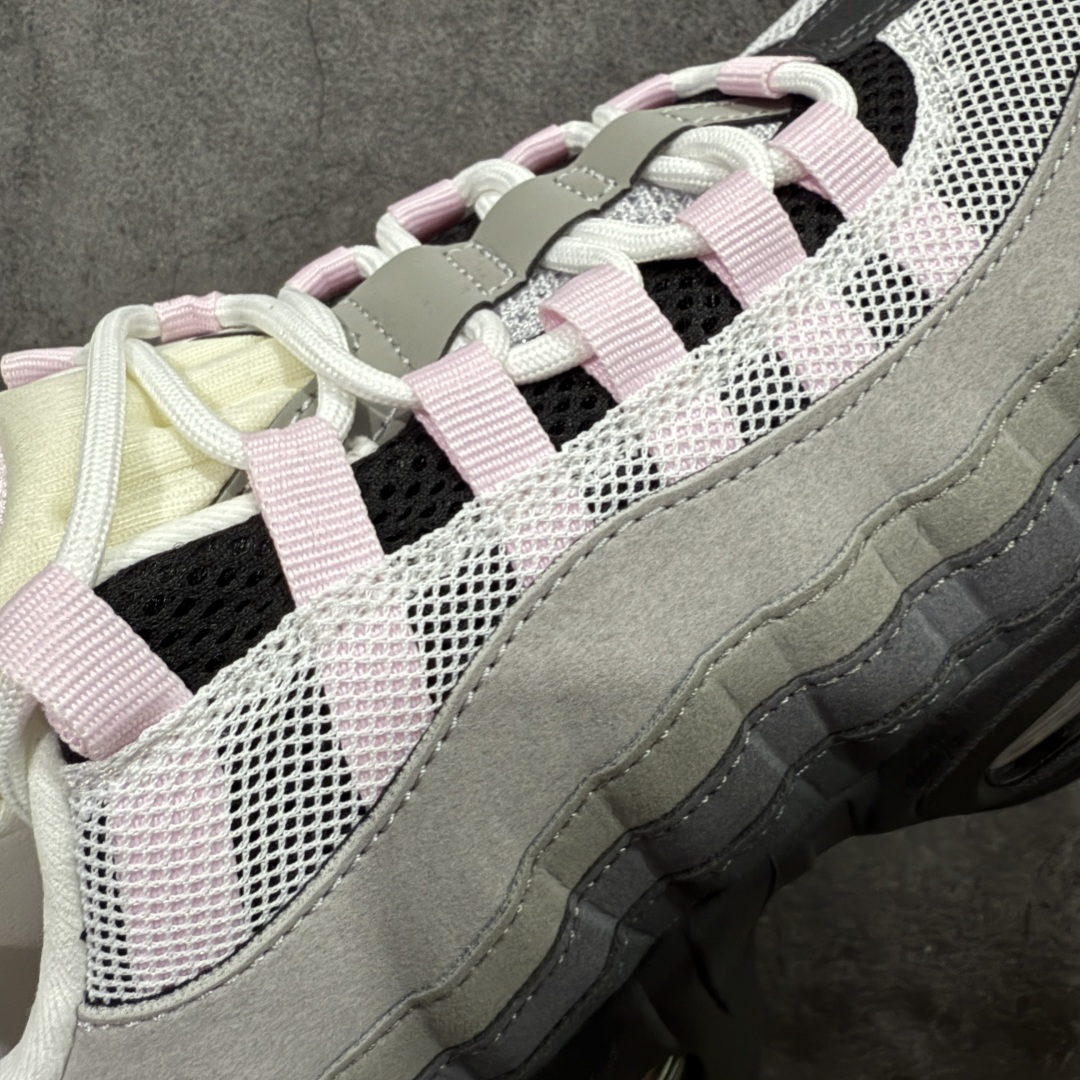 【纯原版】Nike Air Max 95 复古减震气垫跑鞋 灰粉 HJ5996-001外贸顶级专供 全部