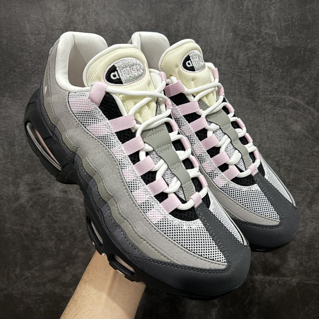 【纯原版】Nike Air Max 95 复古减震气垫跑鞋 灰粉 HJ5996-001外贸顶级专供 全部