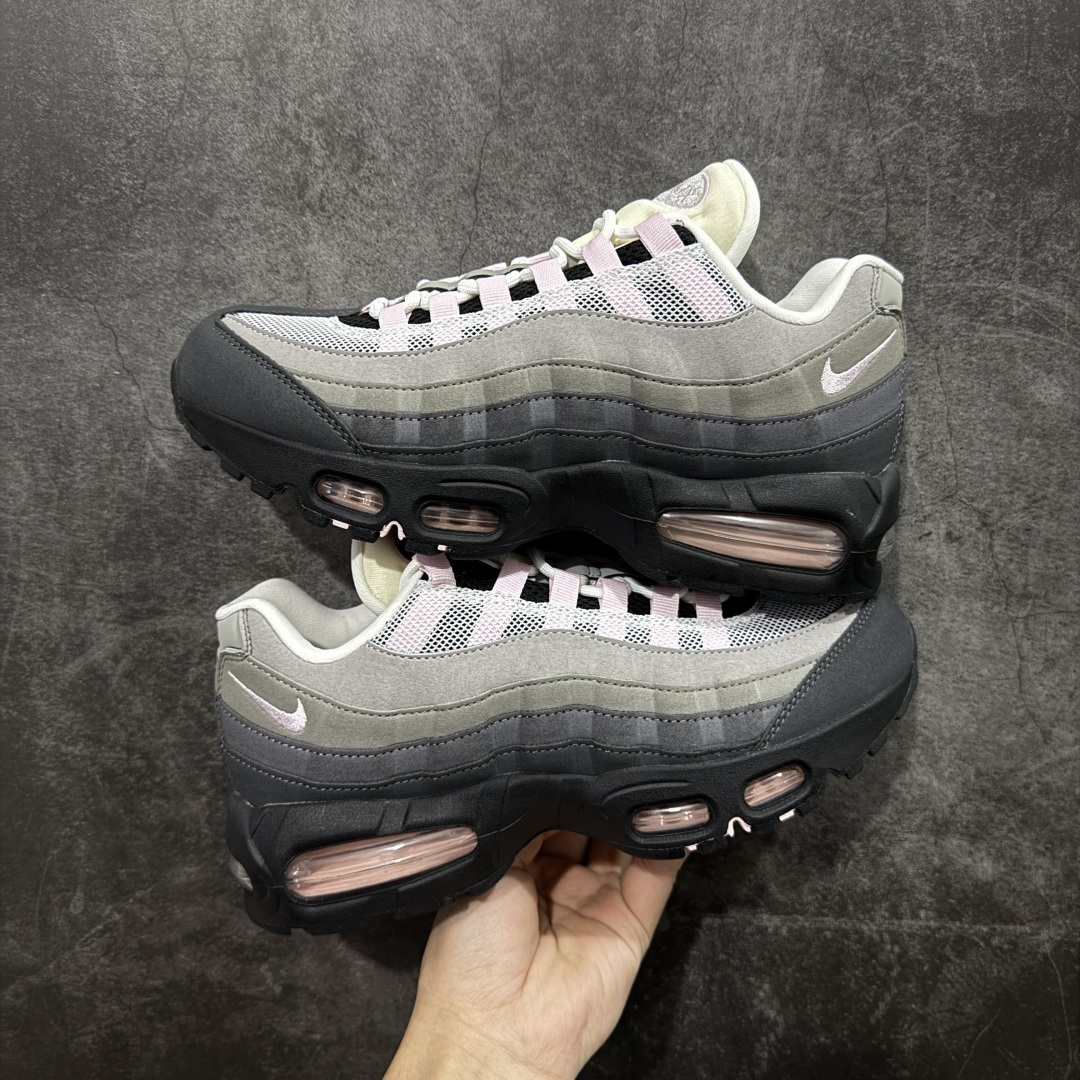 【纯原版】Nike Air Max 95 复古减震气垫跑鞋 灰粉 HJ5996-001外贸顶级专供 全部