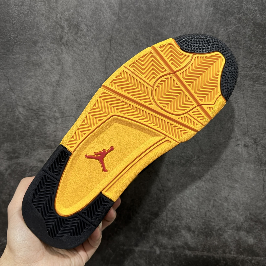 【纯原】Air Jordan AJ4 RM 重置 重制版低帮复古篮球鞋 黑黄 FQ7939-007采用了