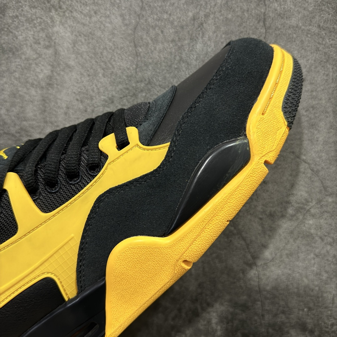 【纯原】Air Jordan AJ4 RM 重置 重制版低帮复古篮球鞋 黑黄 FQ7939-007采用了