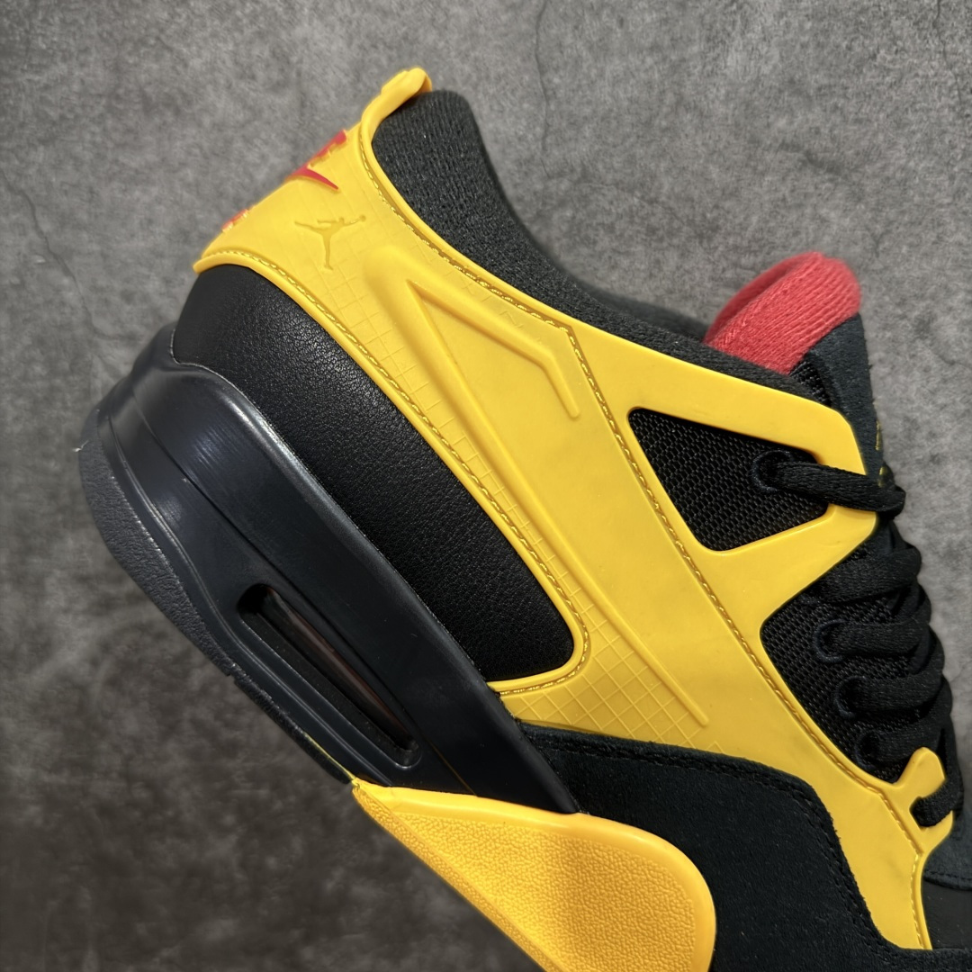 【纯原】Air Jordan AJ4 RM 重置 重制版低帮复古篮球鞋 黑黄 FQ7939-007采用了